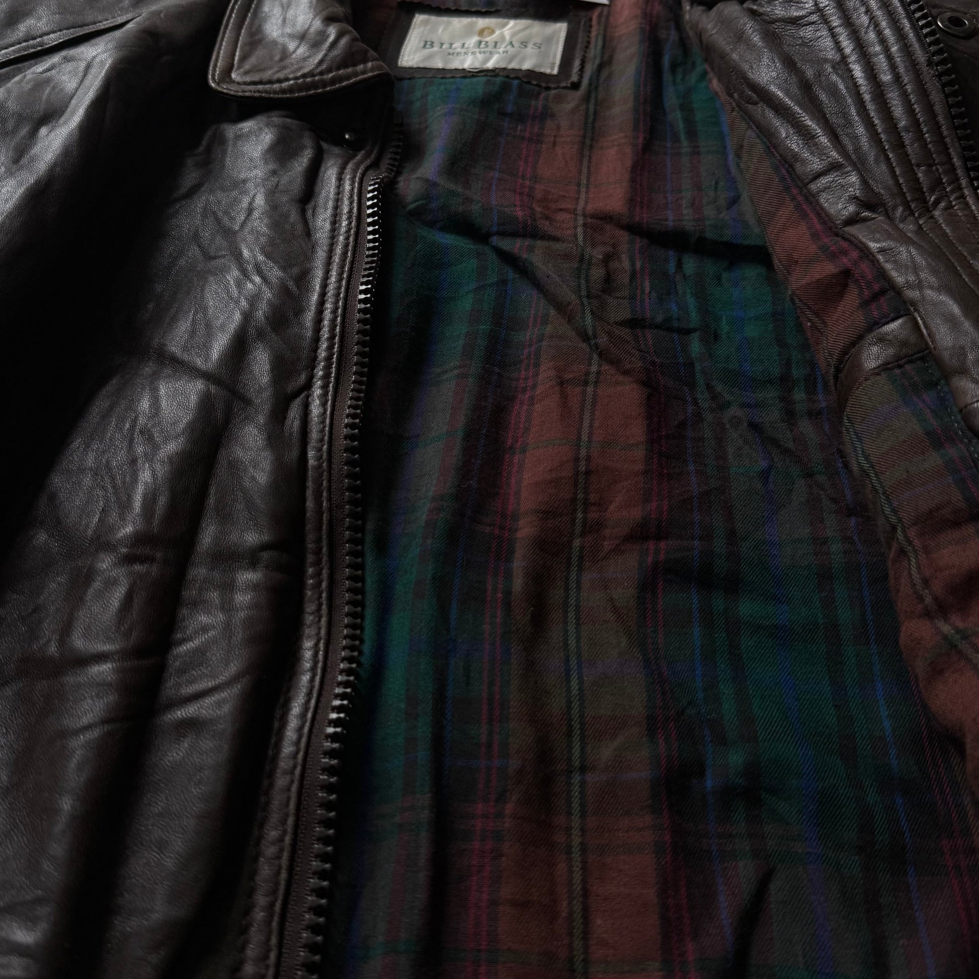 Bill Blass | Vintage Læderjakke | mørkebrun | XL - Re:Junk Vintage