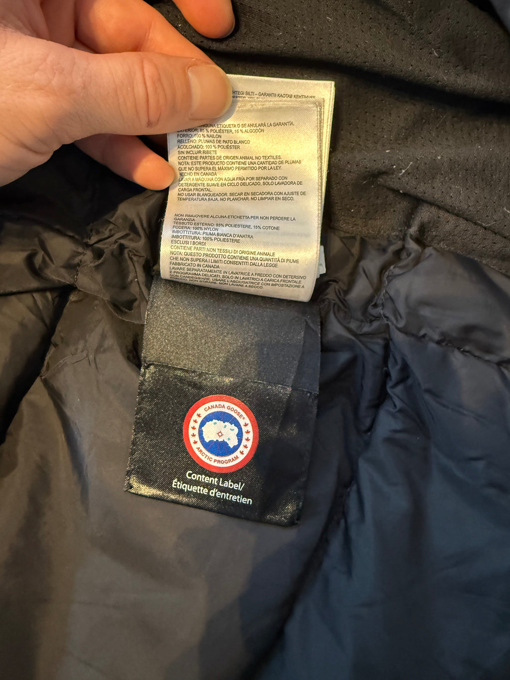 Canada Goose vinterjakke vintage mørkegrå Arctic Program str. Small - Re:Junk Vintage