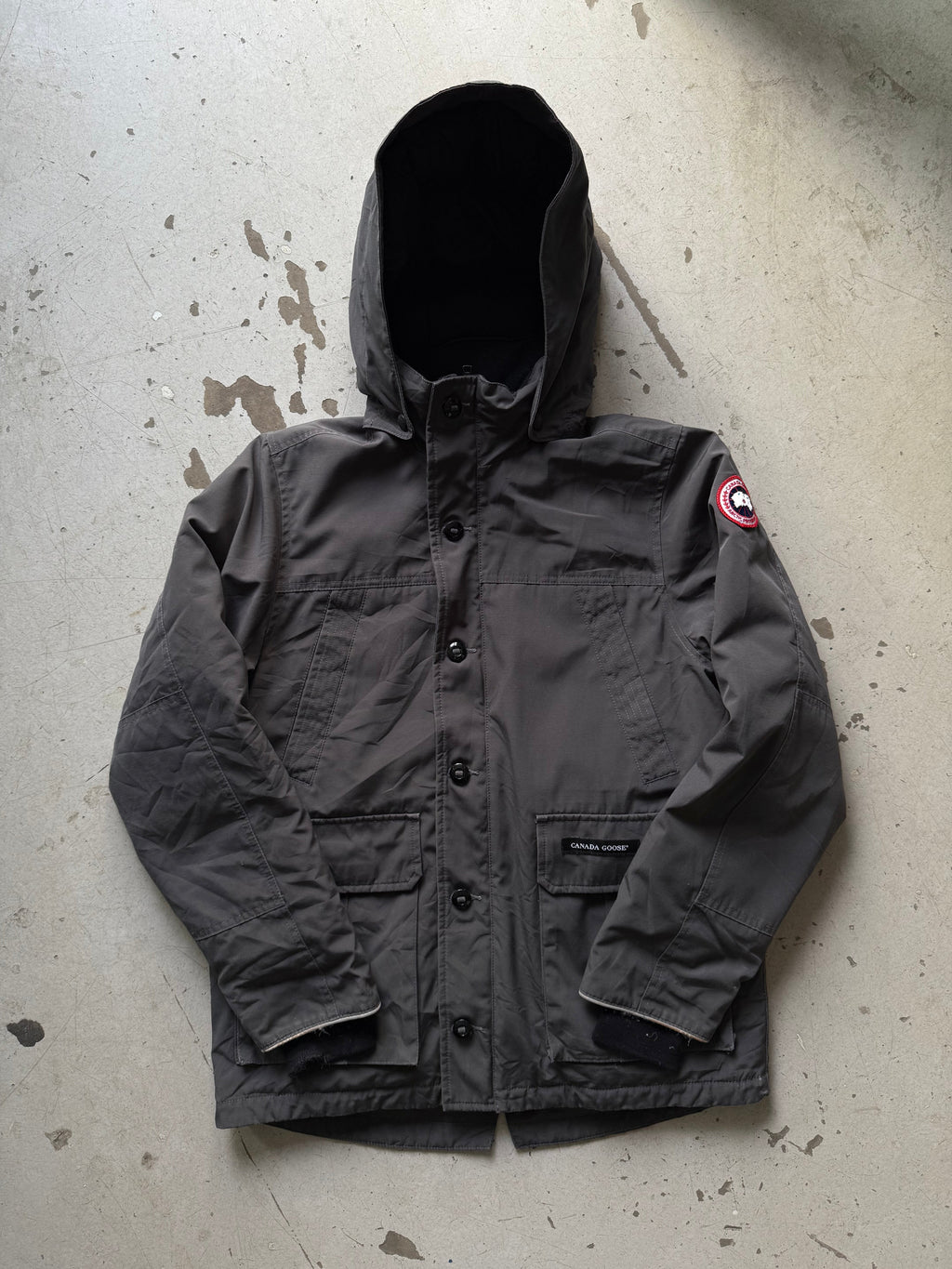 Canada Goose vinterjakke vintage mørkegrå Arctic Program str. Small - Re:Junk Vintage