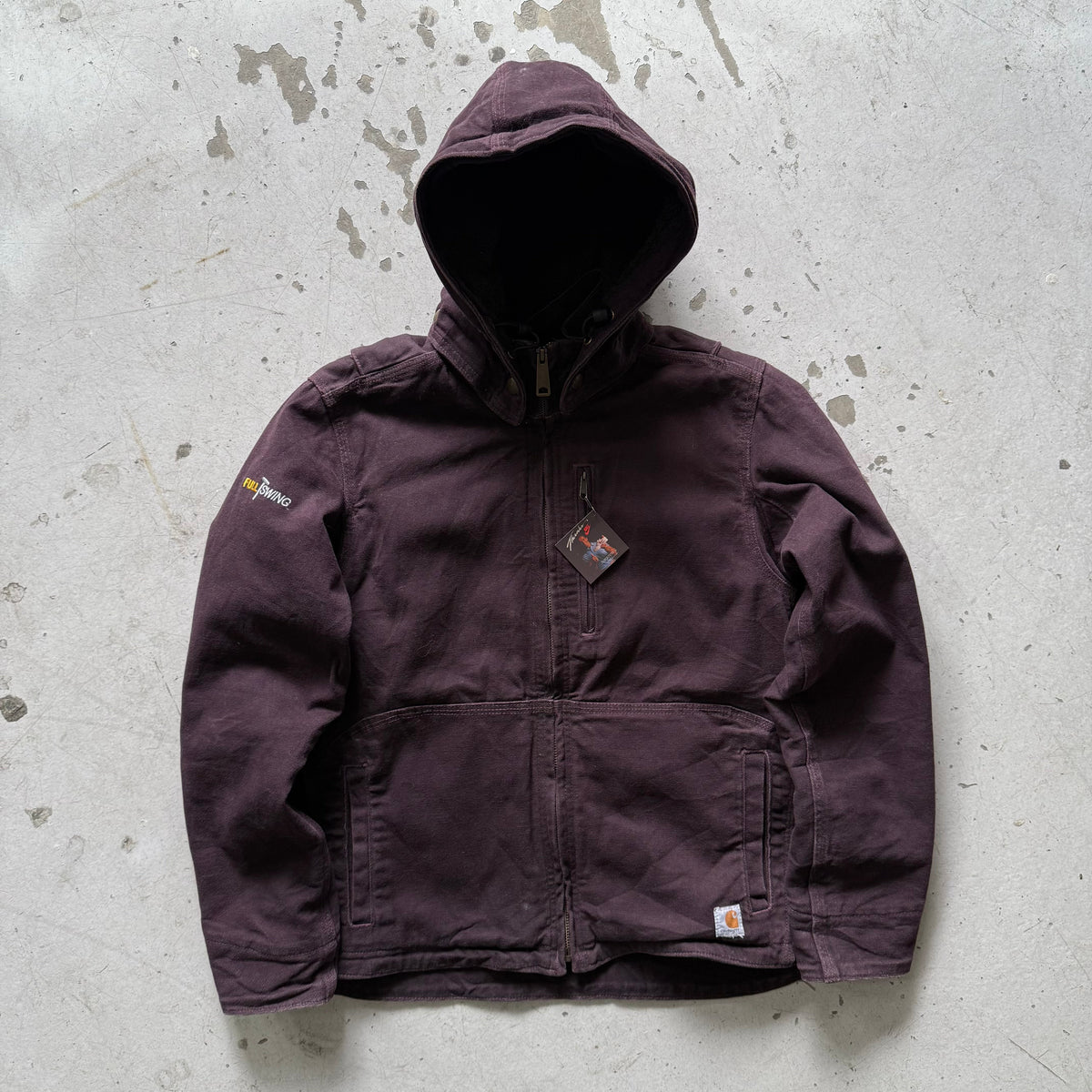 Carhartt Full Swing Jakke – Mørkelilla (Vintage Workwear) - Re:Junk Vintage