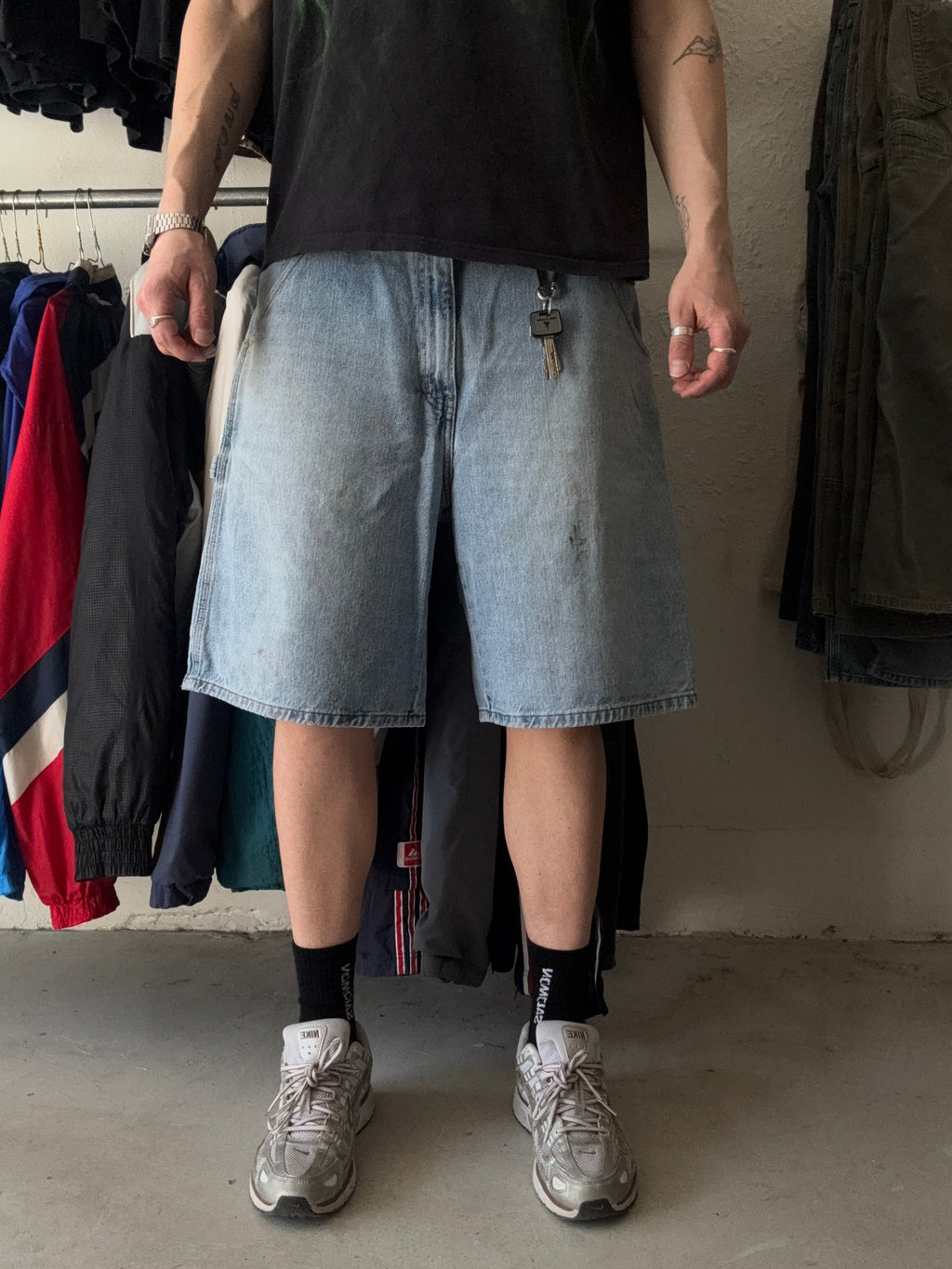 Carpenter | denim jorts | lyseblå | W36 - Re:Junk Vintage