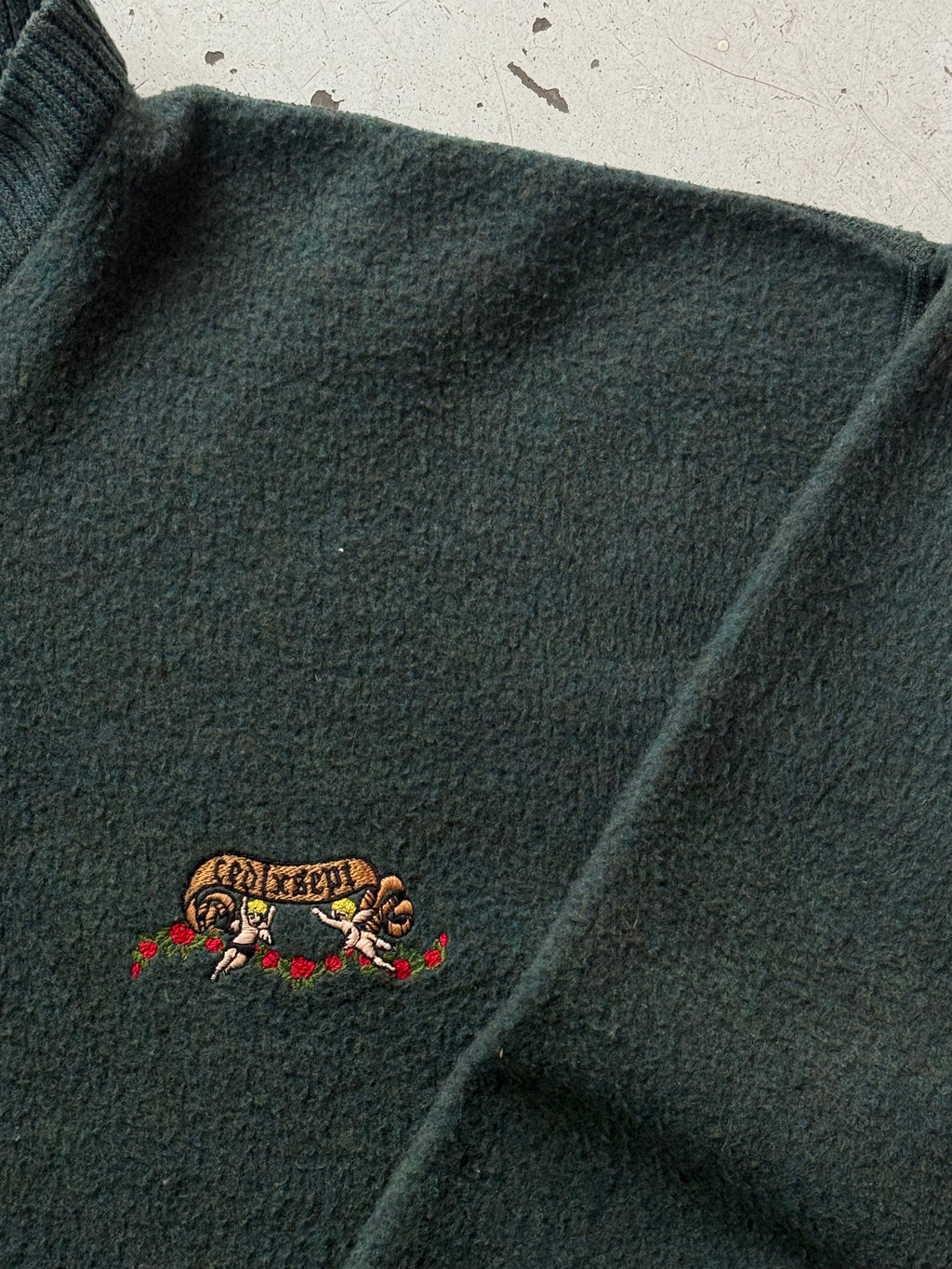 Cedixsept | 1/4 zip | mørkegrøn | medium - Re:Junk Vintage