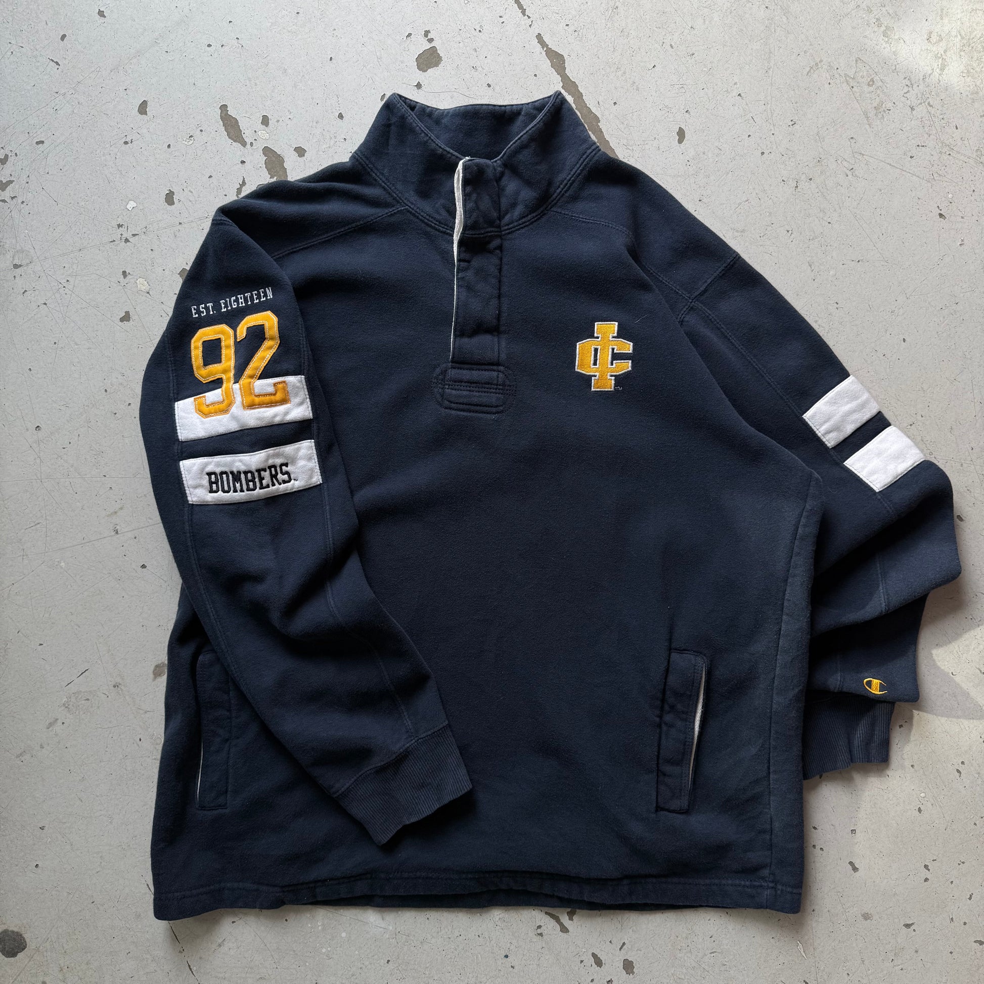 Champion | 1/4 zip sweatshirt | navy | L - Re:Junk Vintage