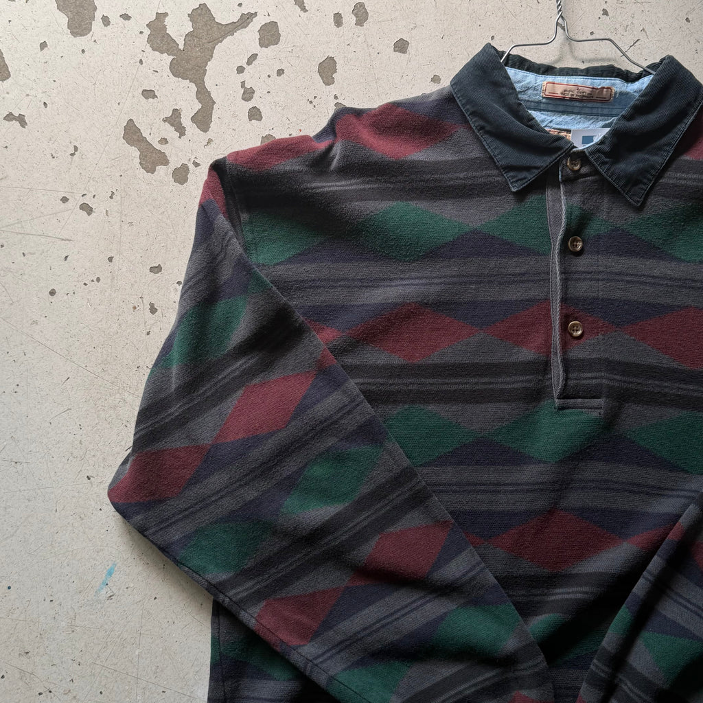 Guess | vintage polo | grøn/bordeaux | L - Re:Junk Vintage