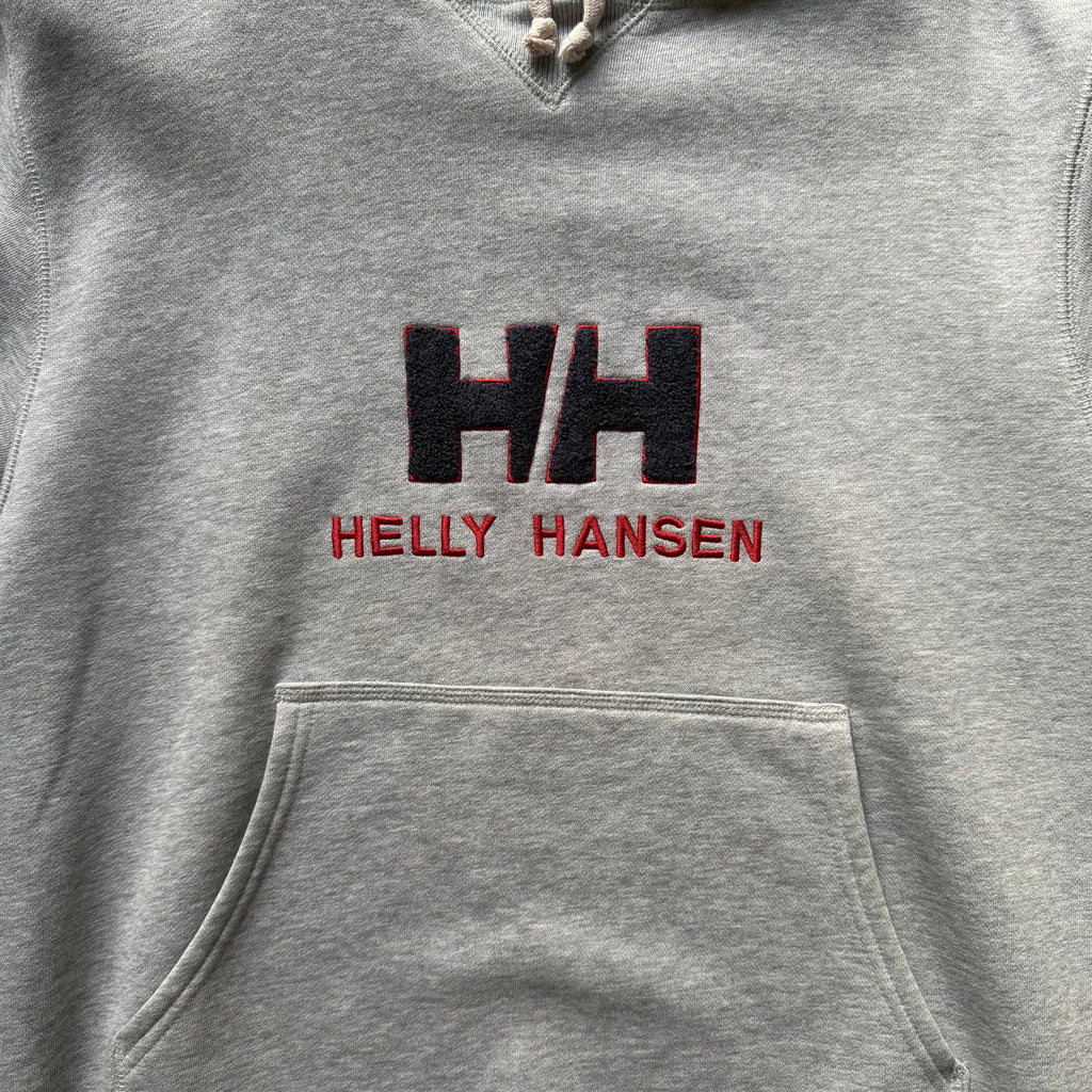 Helly Hansen hoodie – vintage grå hættetrøje med logo (Small) - Re:Junk Vintage