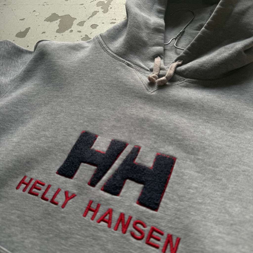 Helly Hansen hoodie – vintage grå hættetrøje med logo (Small) - Re:Junk Vintage