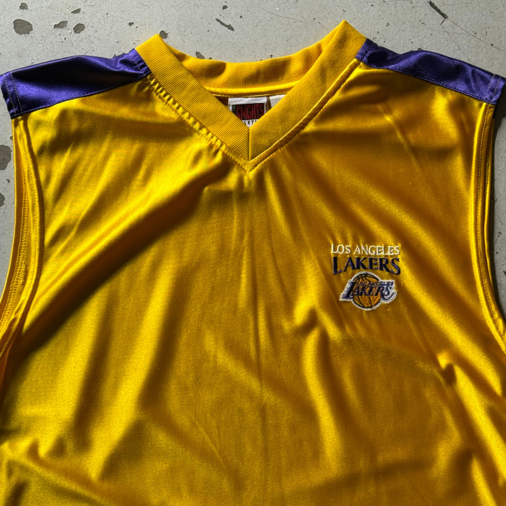 Iron Knights Athletics | Los Angeles Lakers jersey | gul/lilla | L - Re:Junk Vintage