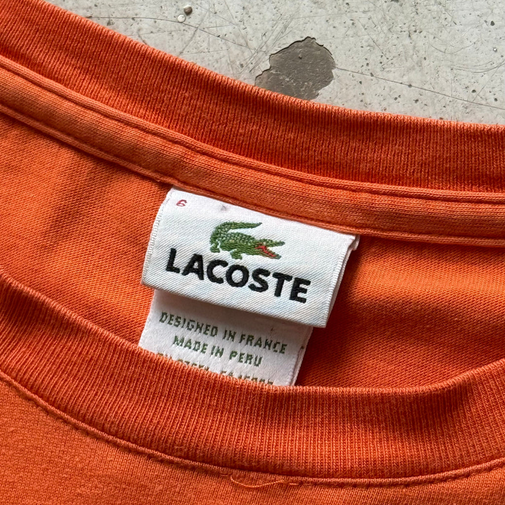 Lacoste T-shirt – Medium – Rust Orange – Klassisk logo - Re:Junk Vintage