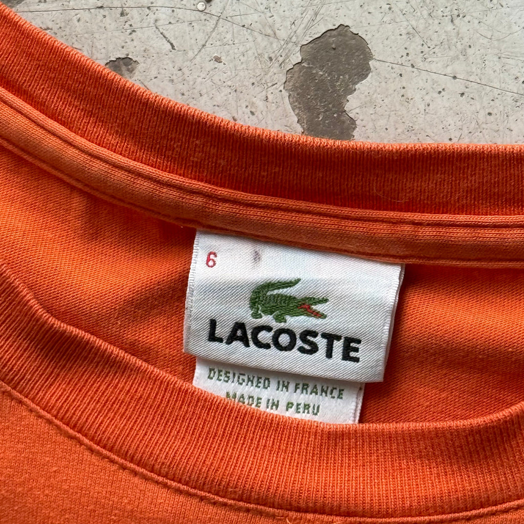 Lacoste T-shirt – Medium – Rust Orange – Klassisk logo - Re:Junk Vintage