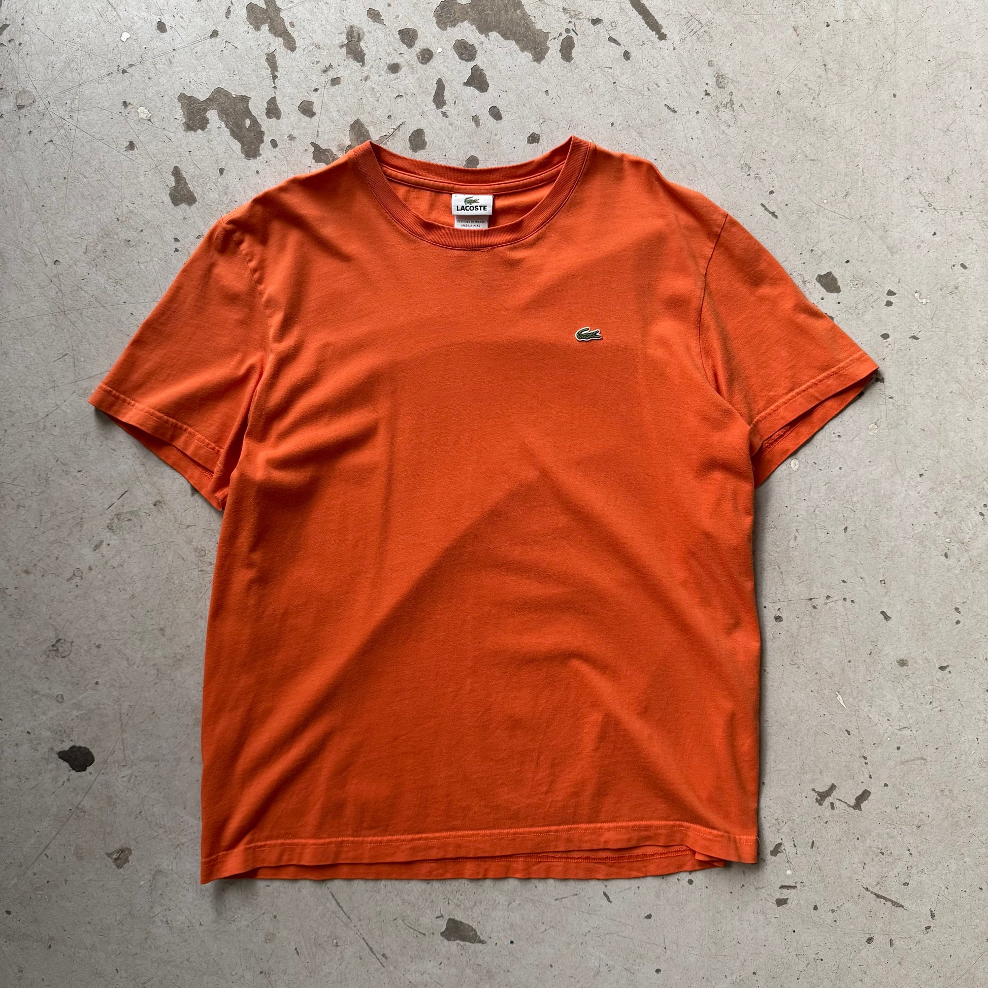 Lacoste T-shirt – Medium – Rust Orange – Klassisk logo - Re:Junk Vintage