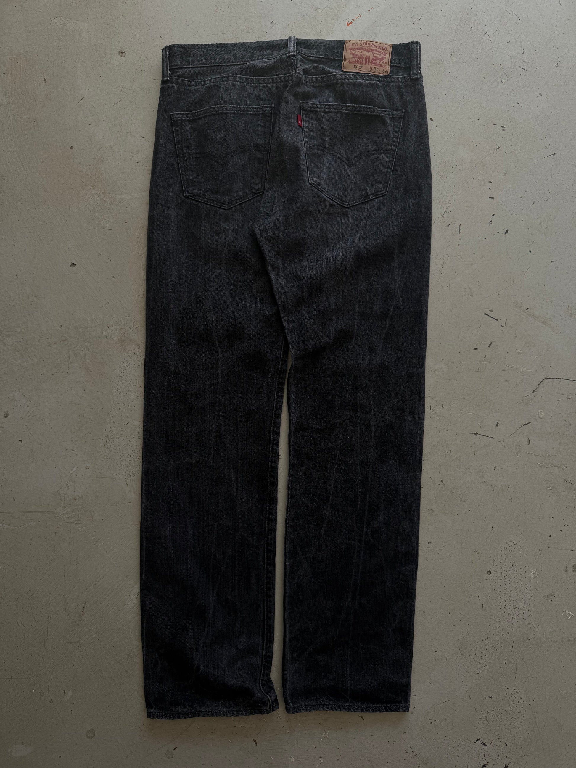 Levi’s | 501 jeans | sort/grå denim | W34/L34 - Re:Junk Vintage