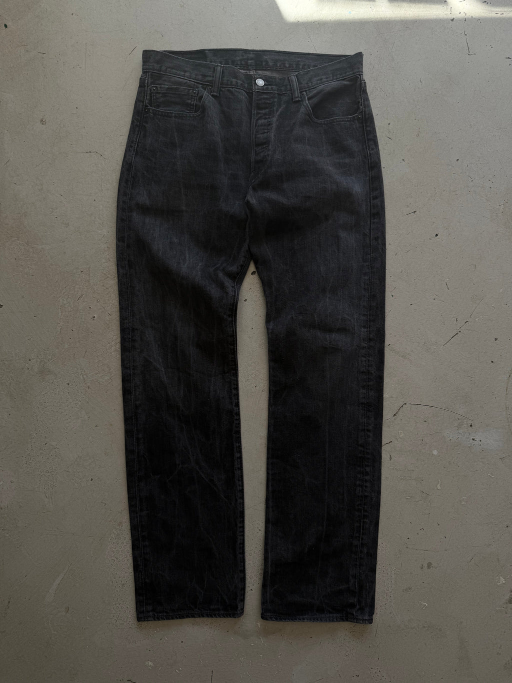 Levi’s | 501 jeans | sort/grå denim | W34/L34 - Re:Junk Vintage