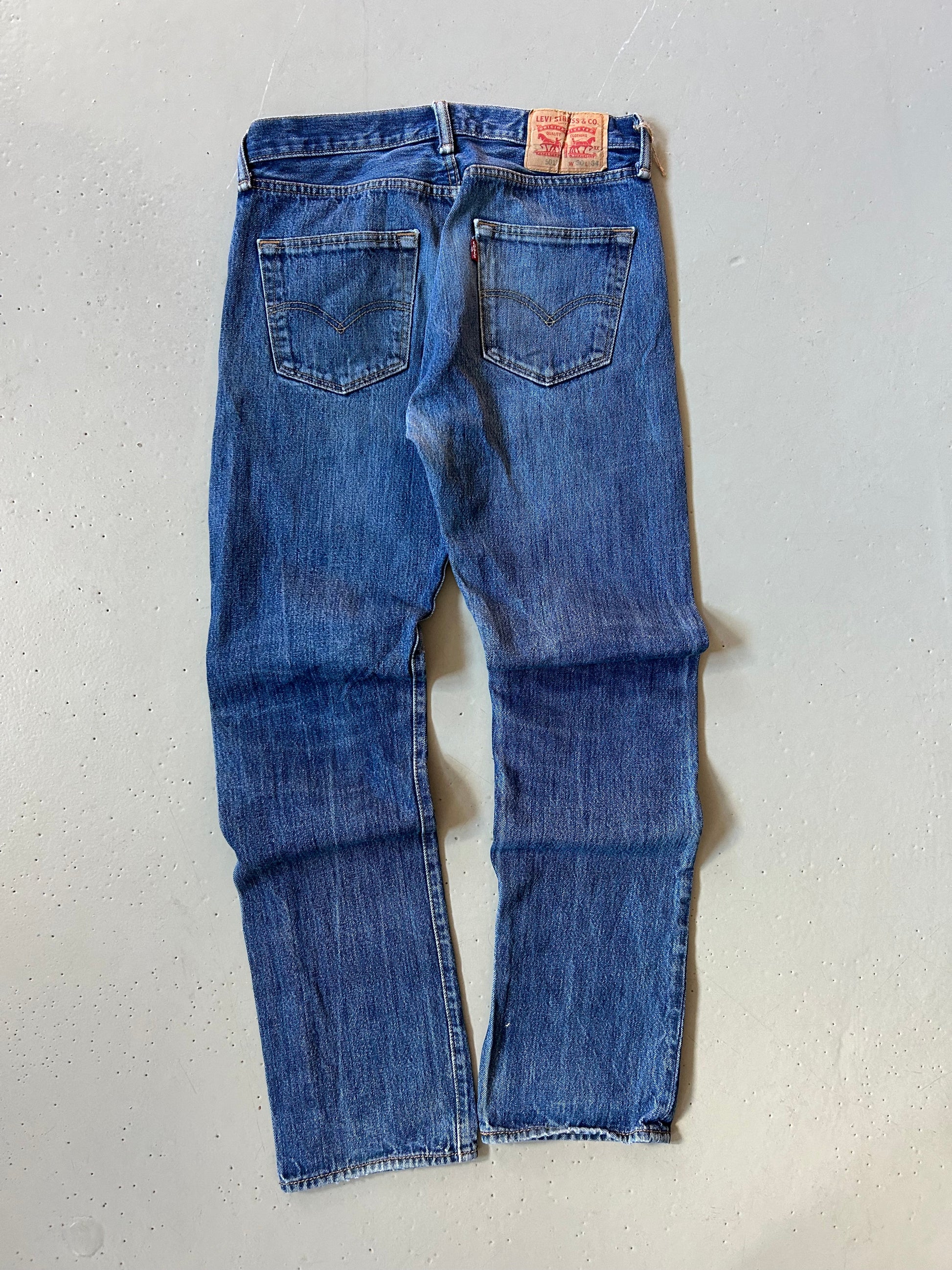 Levi’s 501 vintage jeans W30/L34 – klassisk straight fit denim blå 90’erne - Re:Junk Vintage
