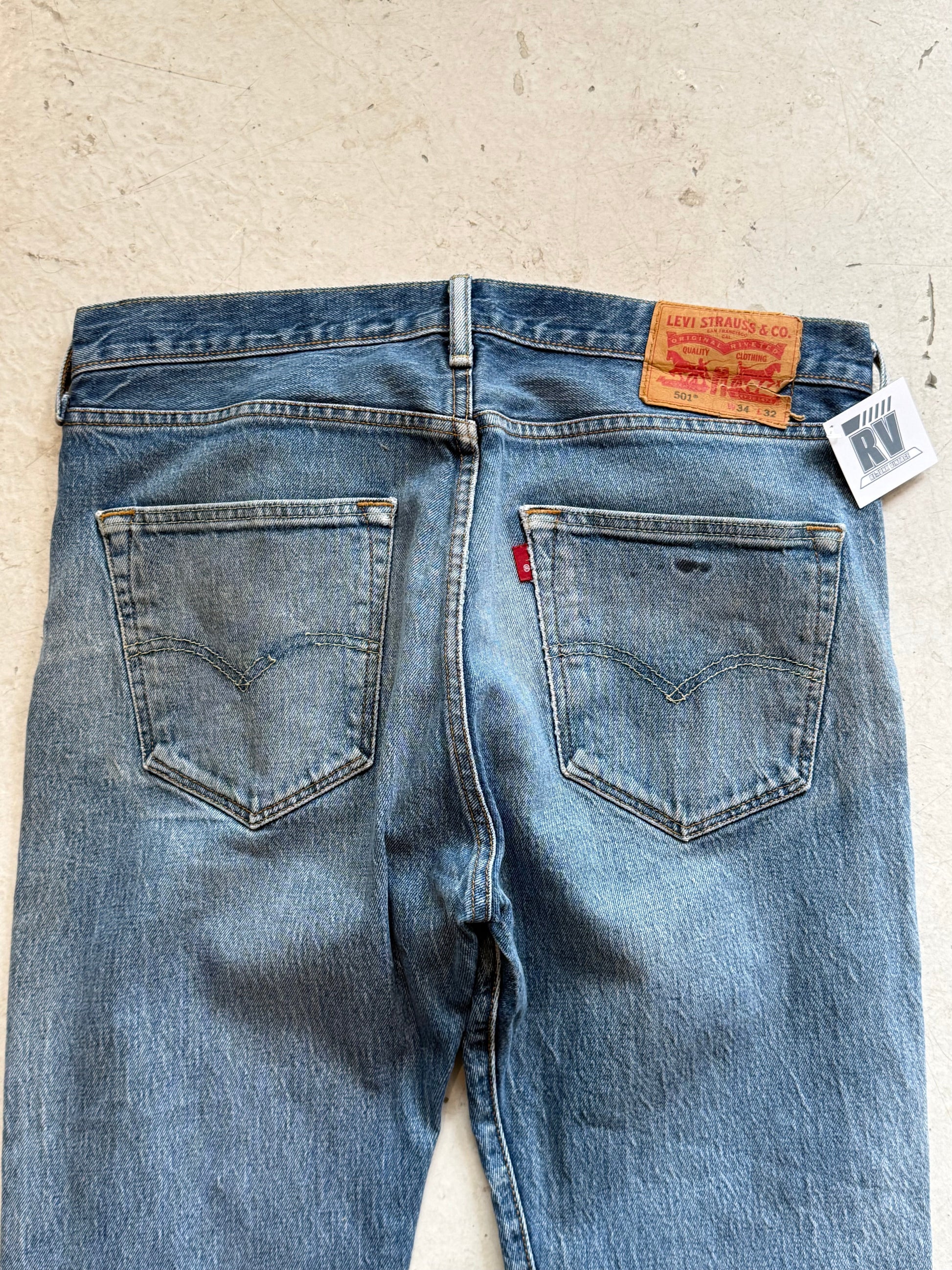 Levi’s 501 vintage jeans W34/L32 – klassisk straight fit denim blå 90’erne - Re:Junk Vintage