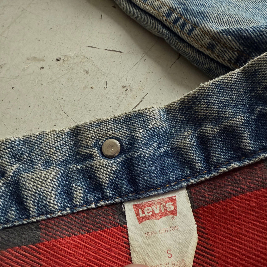 Levi’s | denimjakke custom art | blå | small - Re:Junk Vintage