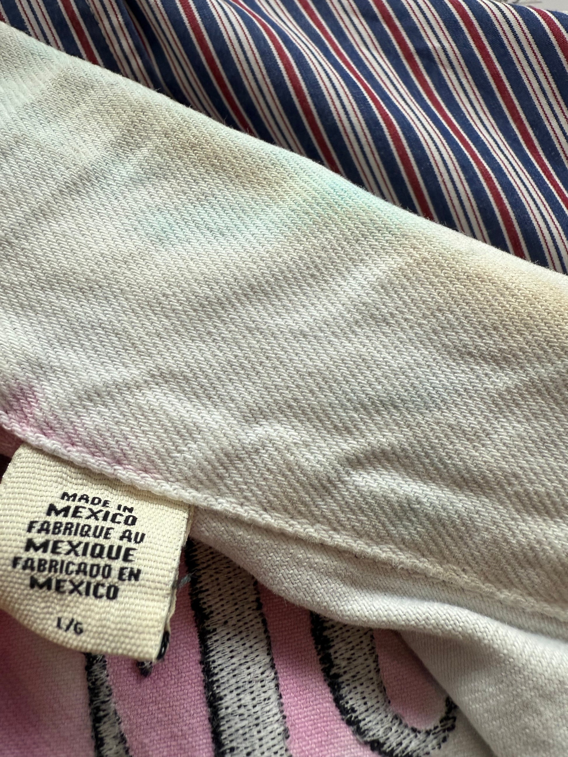 Levi’s Premium | tie dye denimjakke | hvid/pink| Large - Re:Junk Vintage