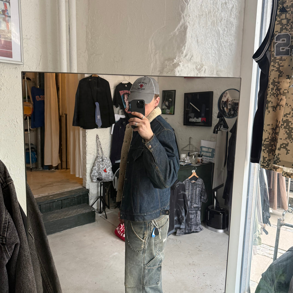 Levi’s | sherpa denimjakke | mørkeblå | Large - Re:Junk Vintage