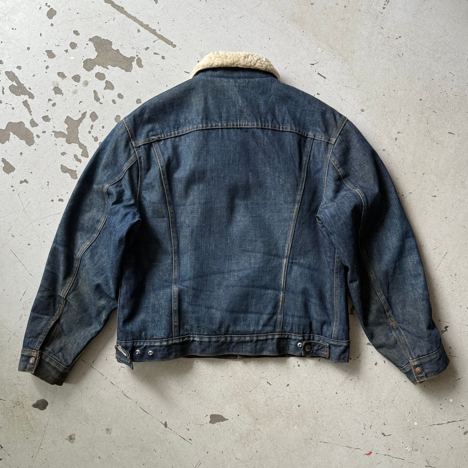 Levi’s | sherpa denimjakke | mørkeblå | Large - Re:Junk Vintage