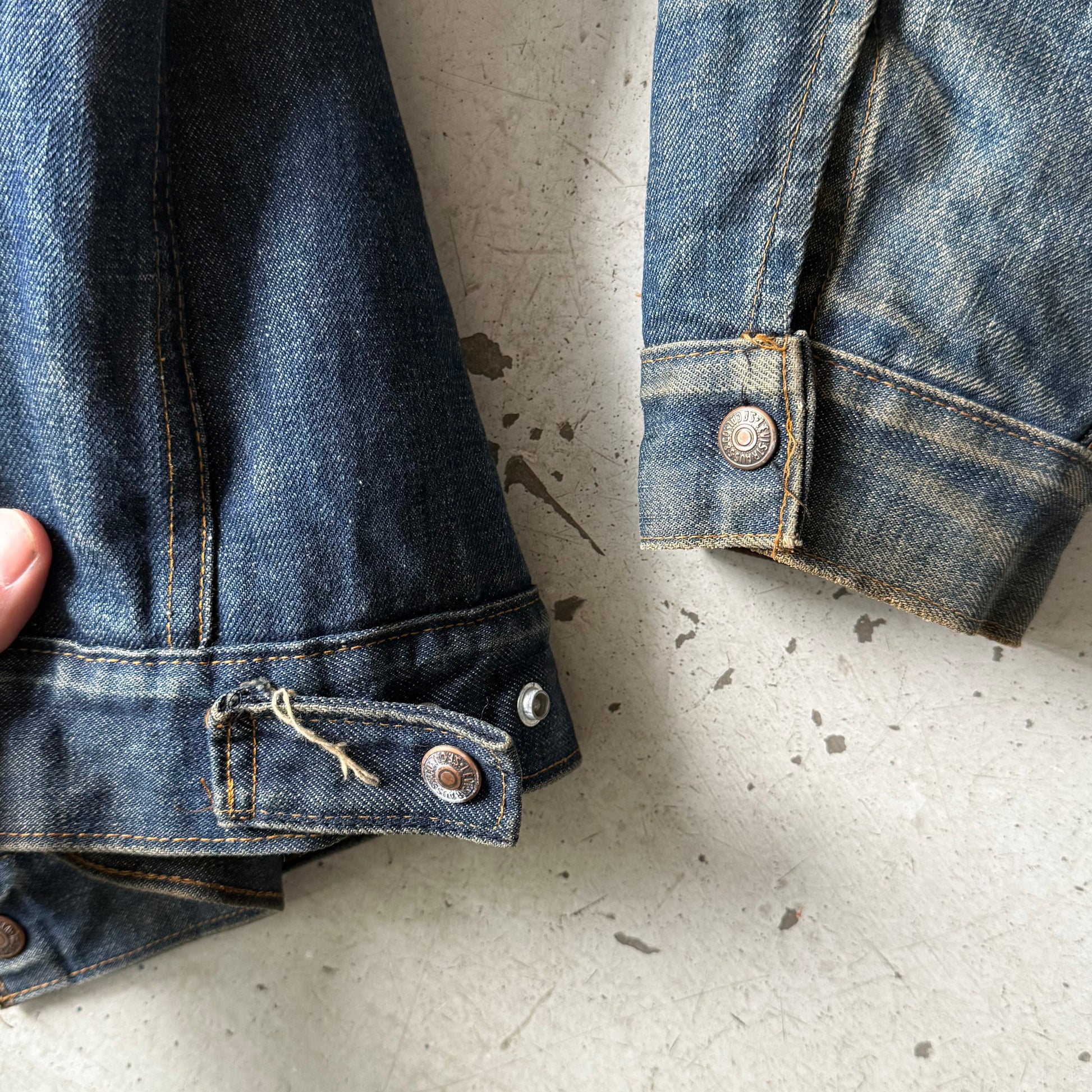 Levi’s | sherpa denimjakke | mørkeblå | Large - Re:Junk Vintage