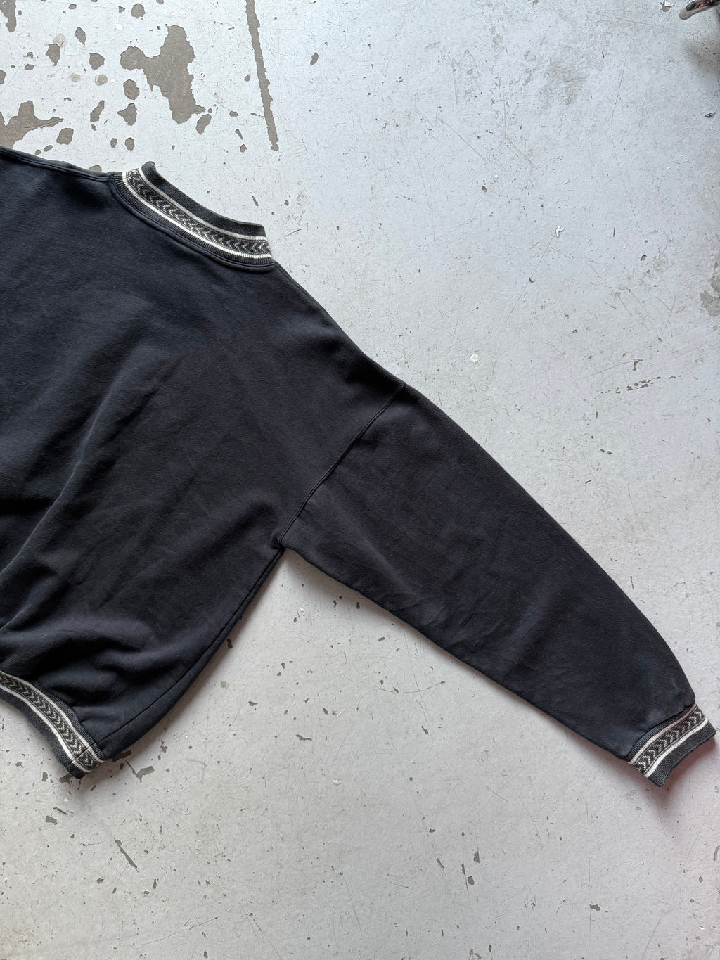 Marshlands | sweatshirt | sort m. ulvemotiv | medium - Re:Junk Vintage