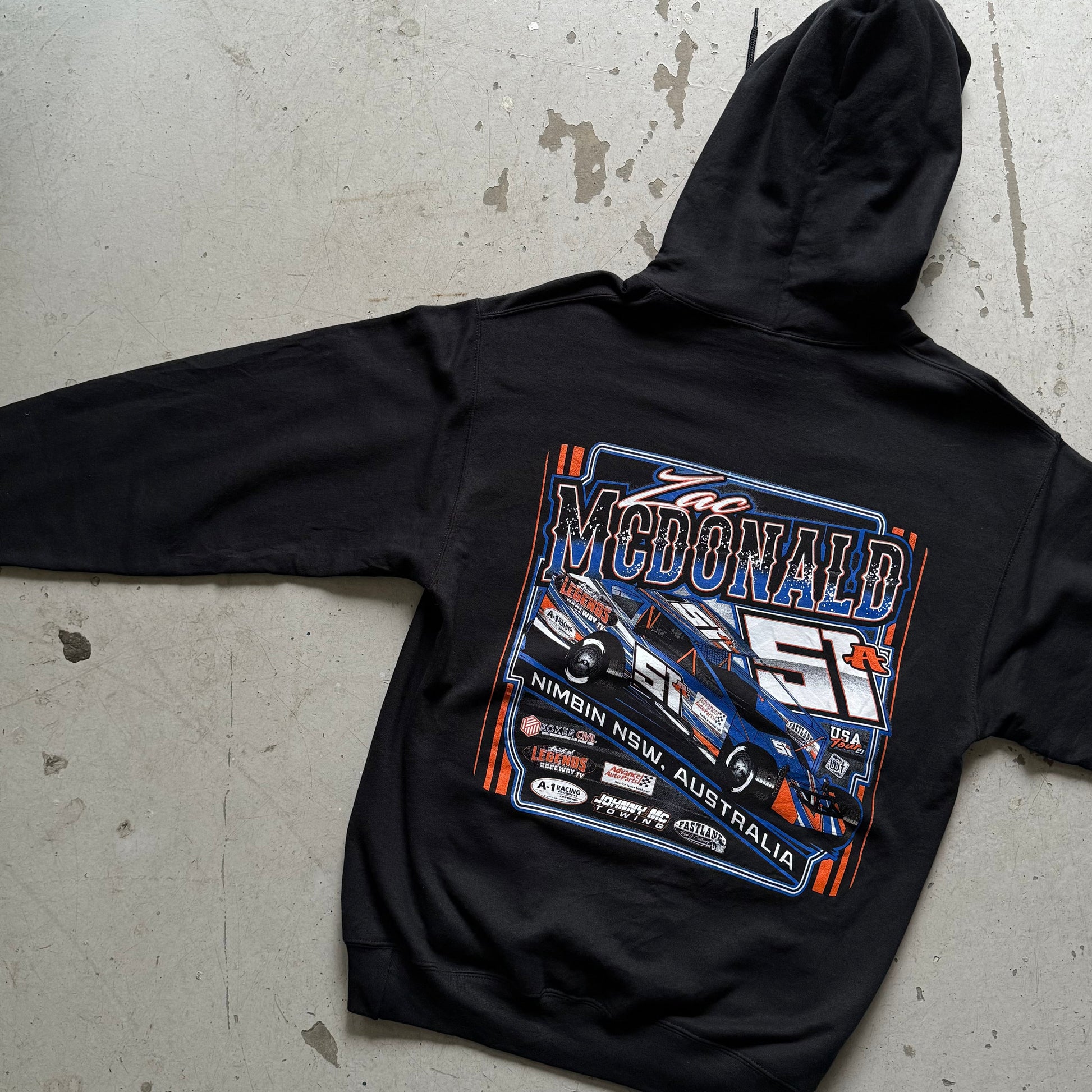 McDonald Racing Hoodie – Sort (M) - Re:Junk Vintage