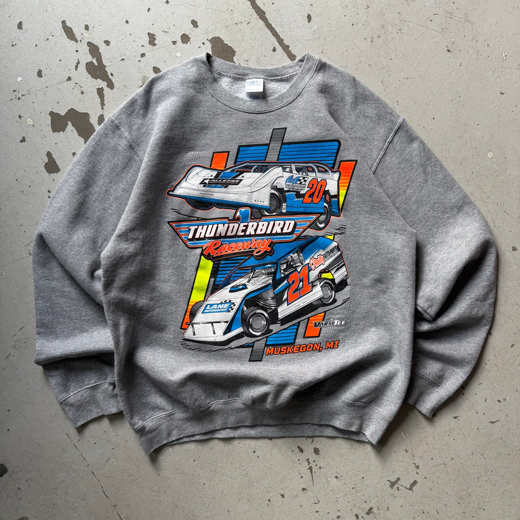 Nascar| sweatshirt | grå | Large - Re:Junk Vintage