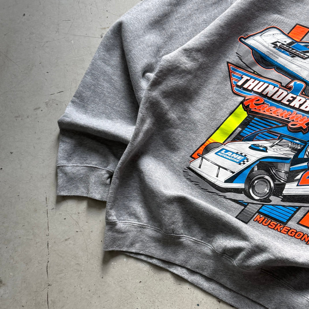Nascar| sweatshirt | grå | Large - Re:Junk Vintage
