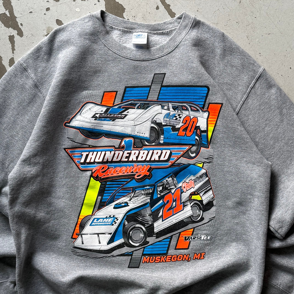 Nascar| sweatshirt | grå | Large - Re:Junk Vintage