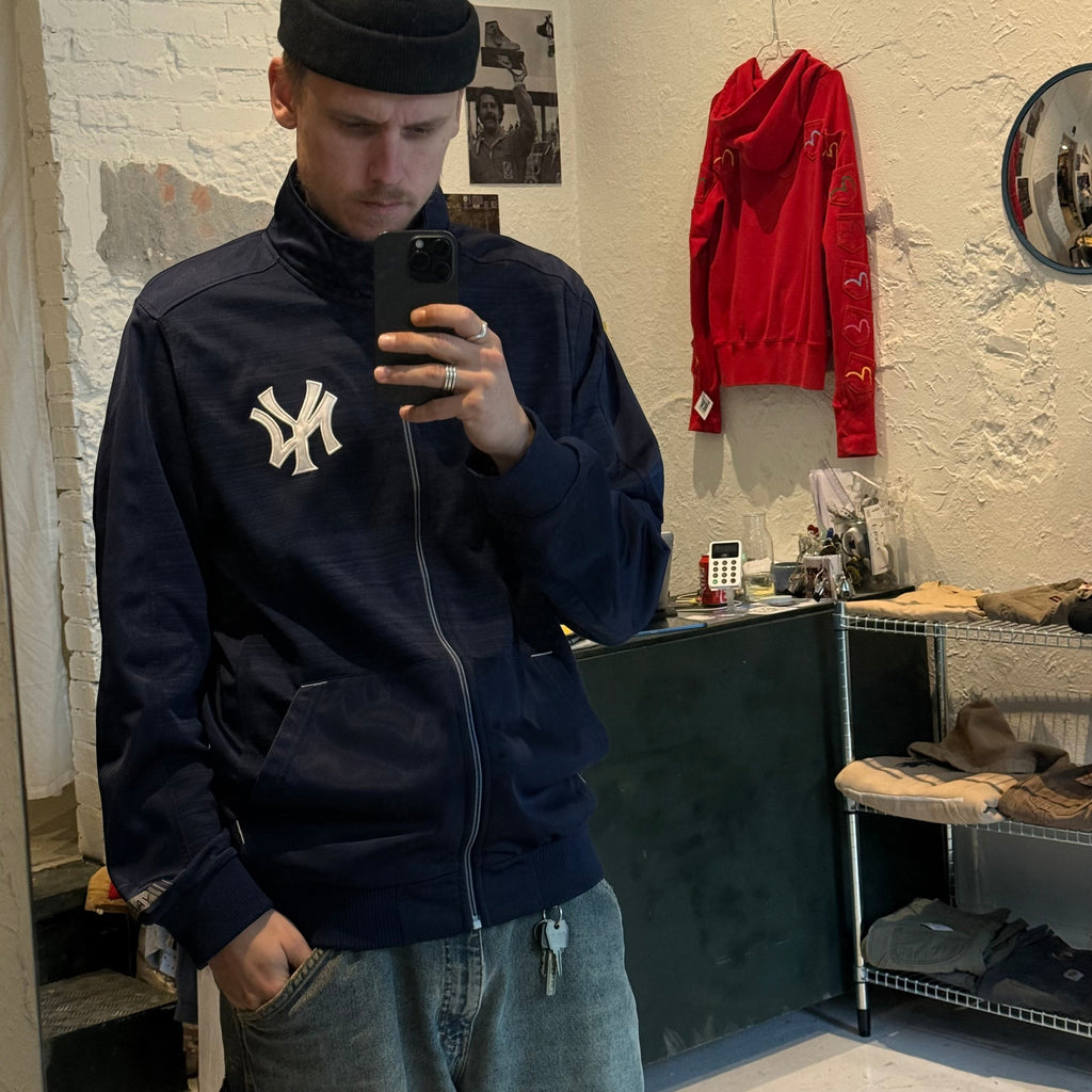 New York Yankees Track Jacket – Navy (L) - Re:Junk Vintage