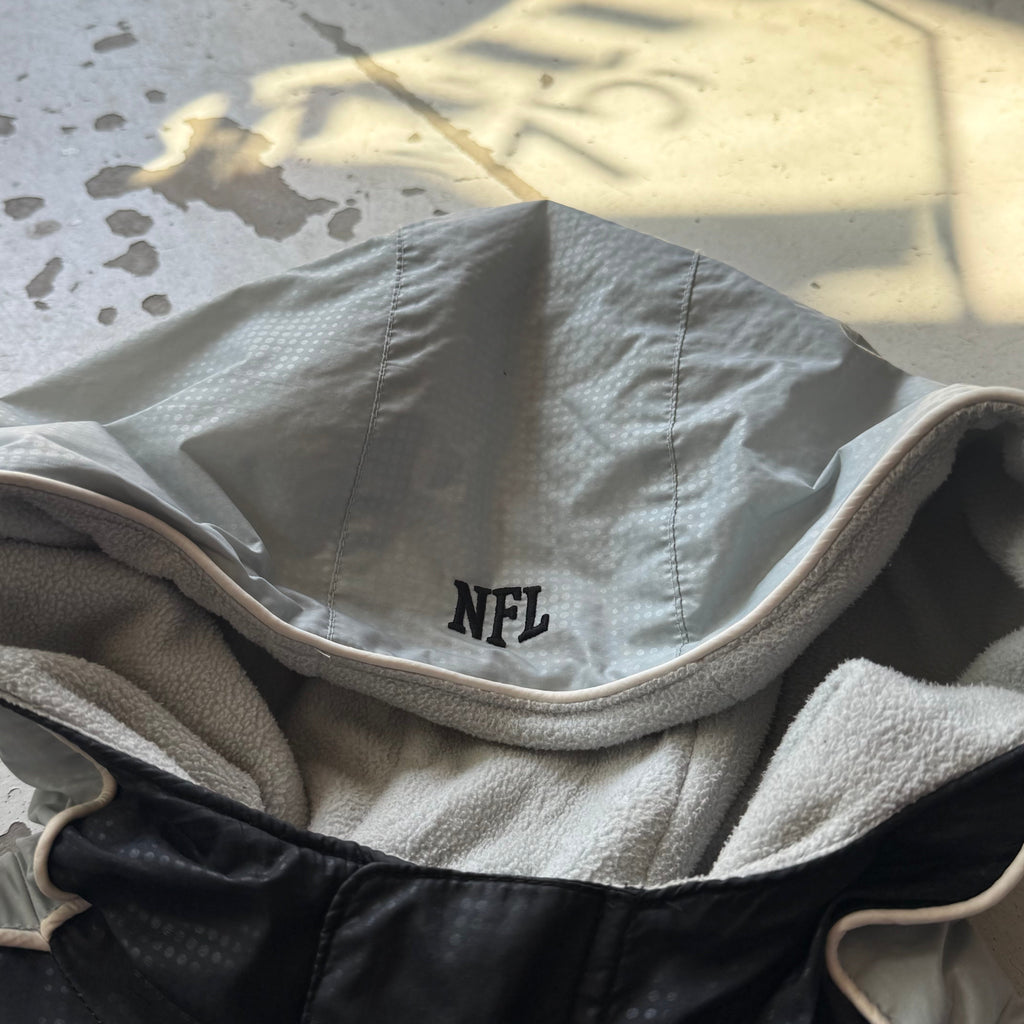 NFL Raiders | hooded jakke | sort/grå | L - Re:Junk Vintage