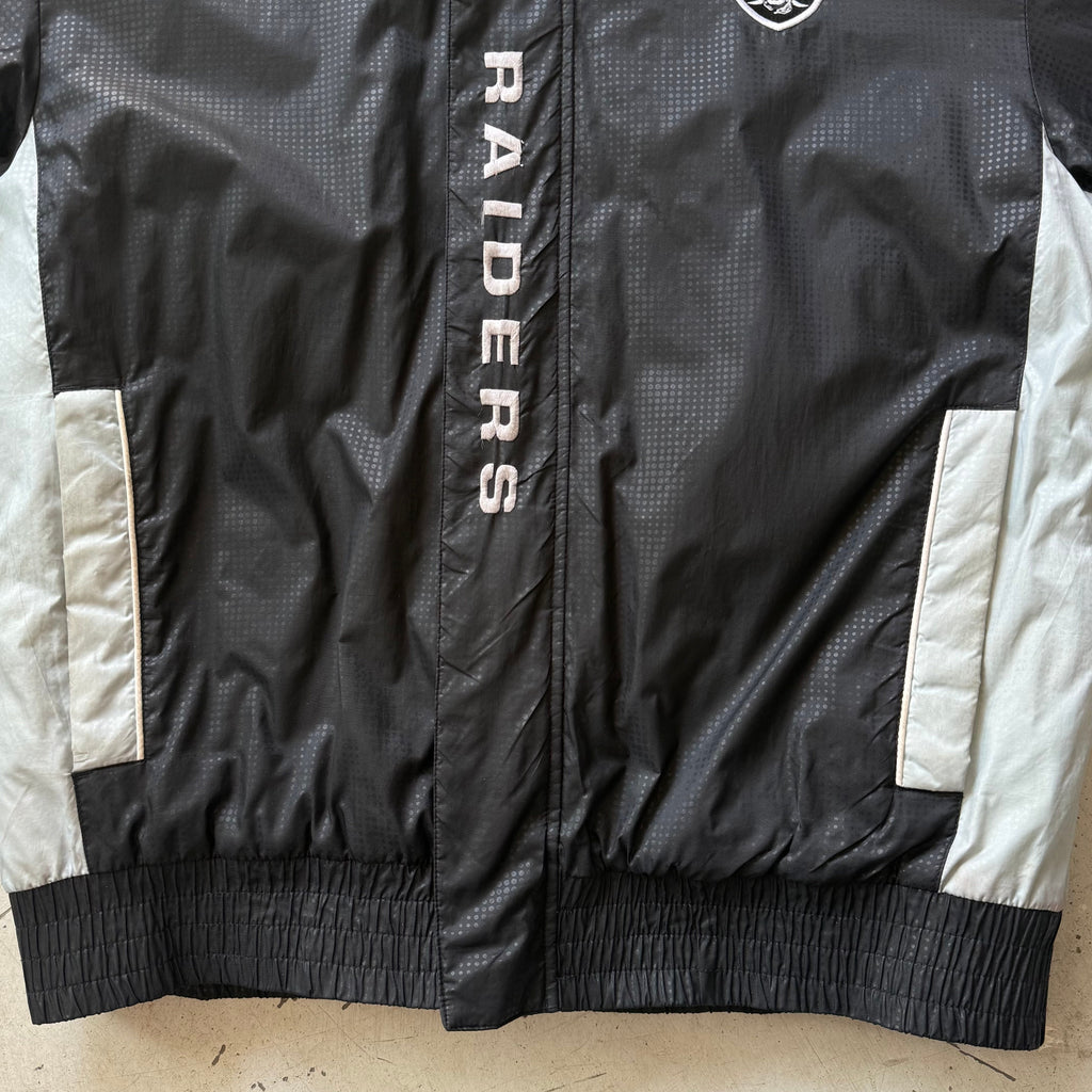 NFL Raiders | hooded jakke | sort/grå | L - Re:Junk Vintage