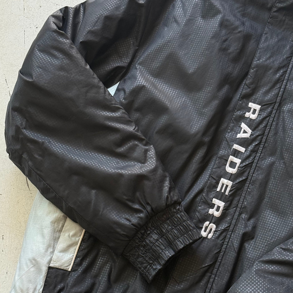 NFL Raiders | hooded jakke | sort/grå | L - Re:Junk Vintage