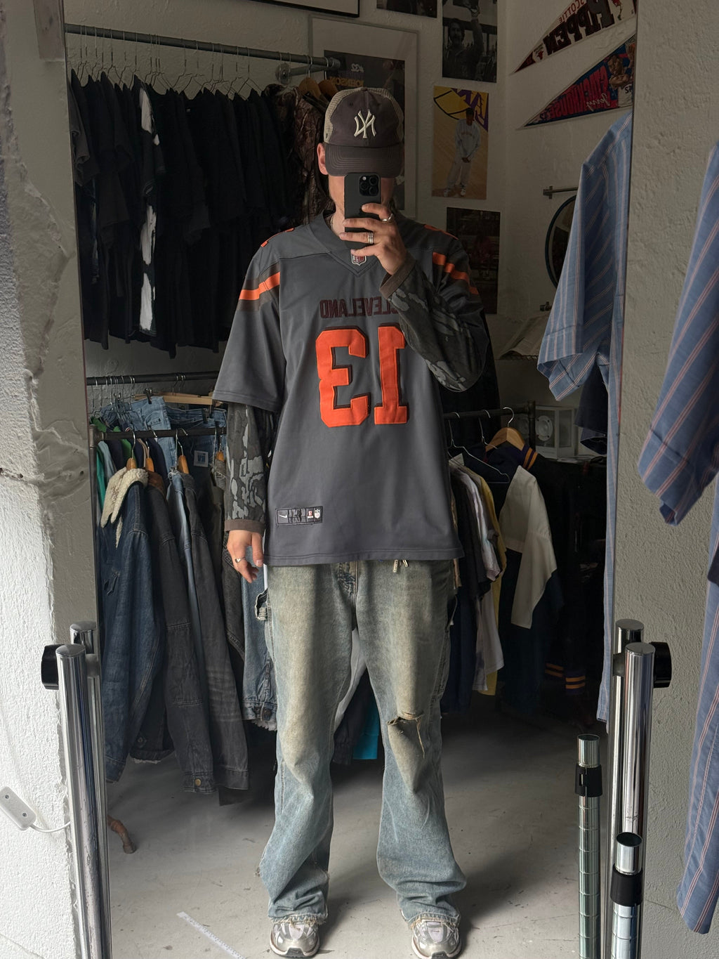 Nike | Cleveland Browns Beckham Jr 13 jersey | grå | Large - Re:Junk Vintage