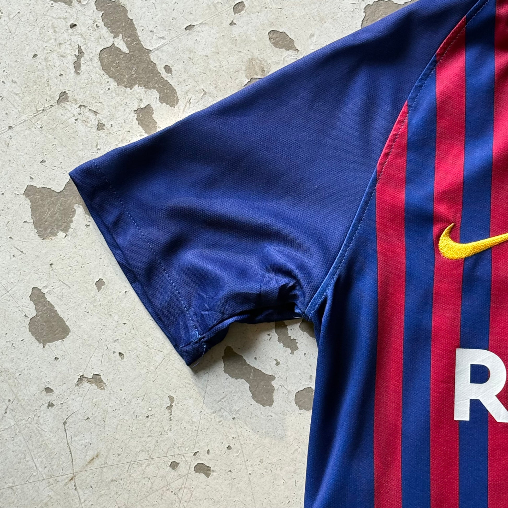 Nike FC Barcelona Messi 10 | Fodboldtrøje | Blå/Rød | Small - Re:Junk Vintage