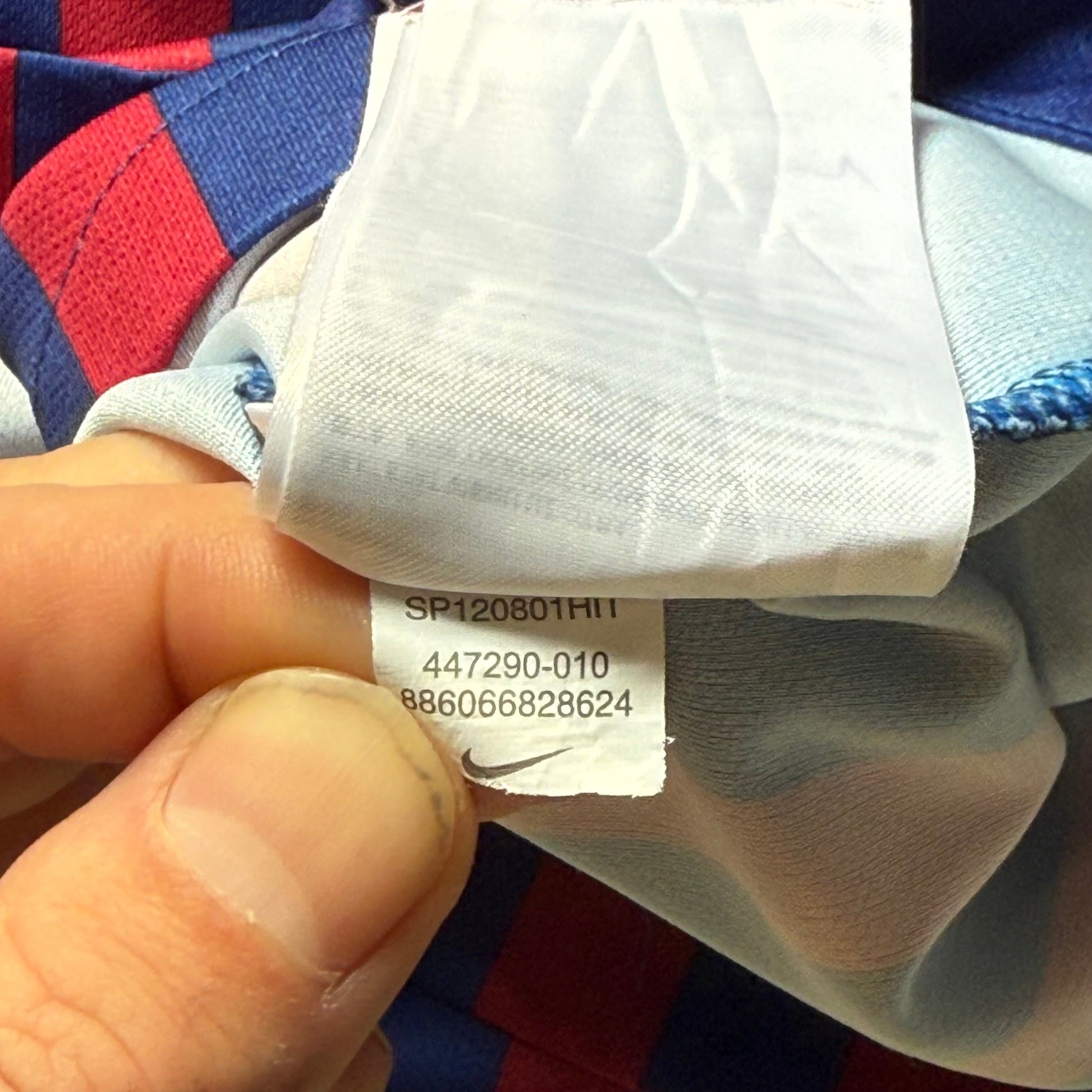 Nike FC Barcelona Messi 10 | Fodboldtrøje | Blå/Rød | Small - Re:Junk Vintage