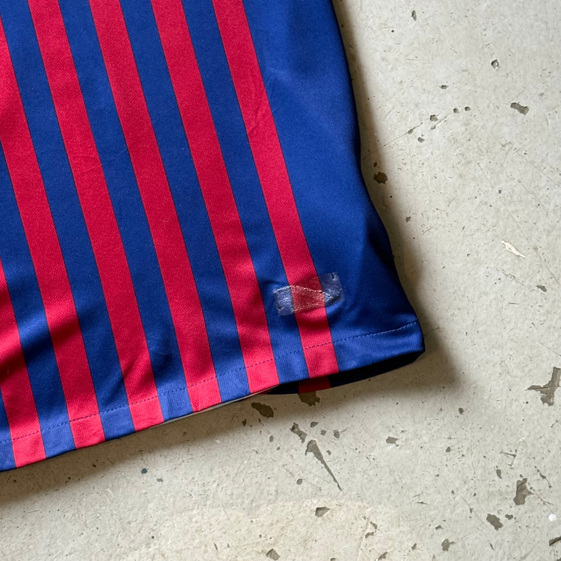 Nike FC Barcelona Messi 10 | Fodboldtrøje | Blå/Rød | Small - Re:Junk Vintage