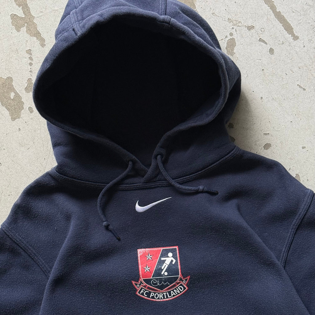 Nike FC Portland Hoodie Navy – Vintage Fodbold Hoodie (S) - Re:Junk Vintage