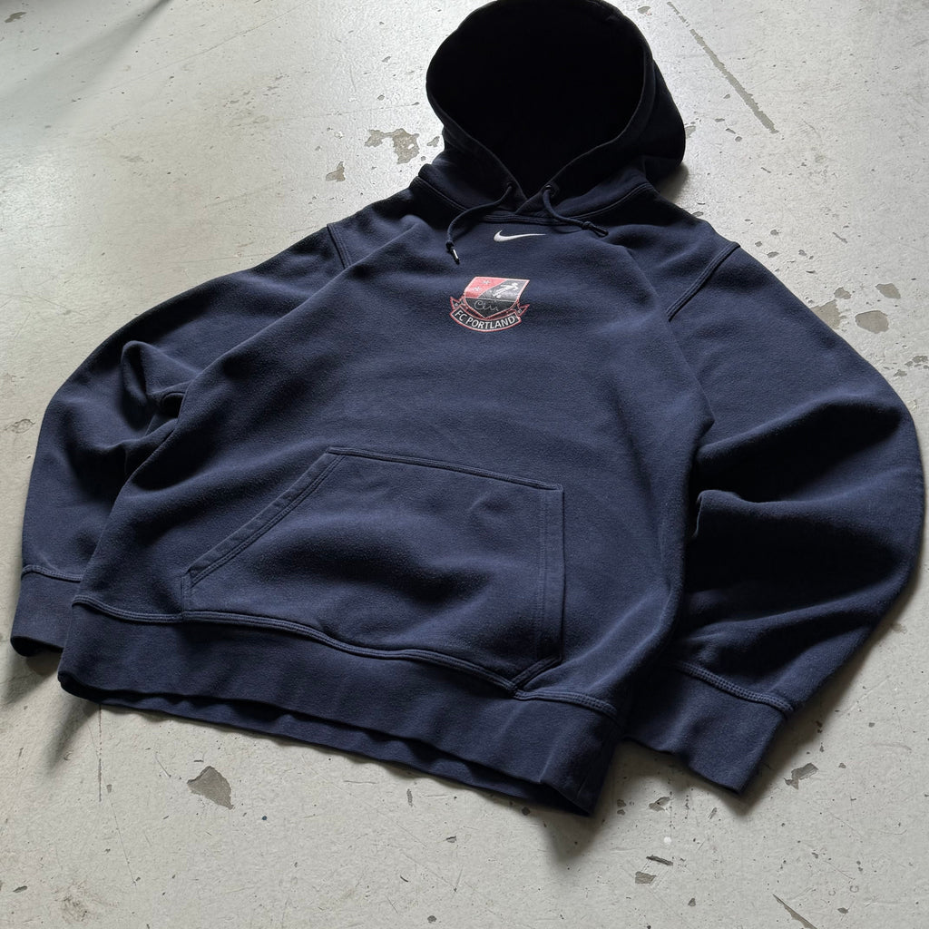Nike FC Portland Hoodie Navy – Vintage Fodbold Hoodie (S) - Re:Junk Vintage