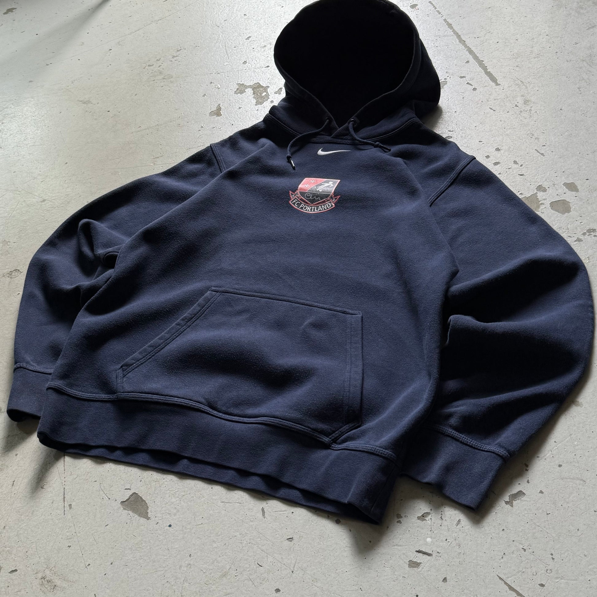 Nike FC Portland Hoodie Navy – Vintage Fodbold Hoodie (S) - Re:Junk Vintage