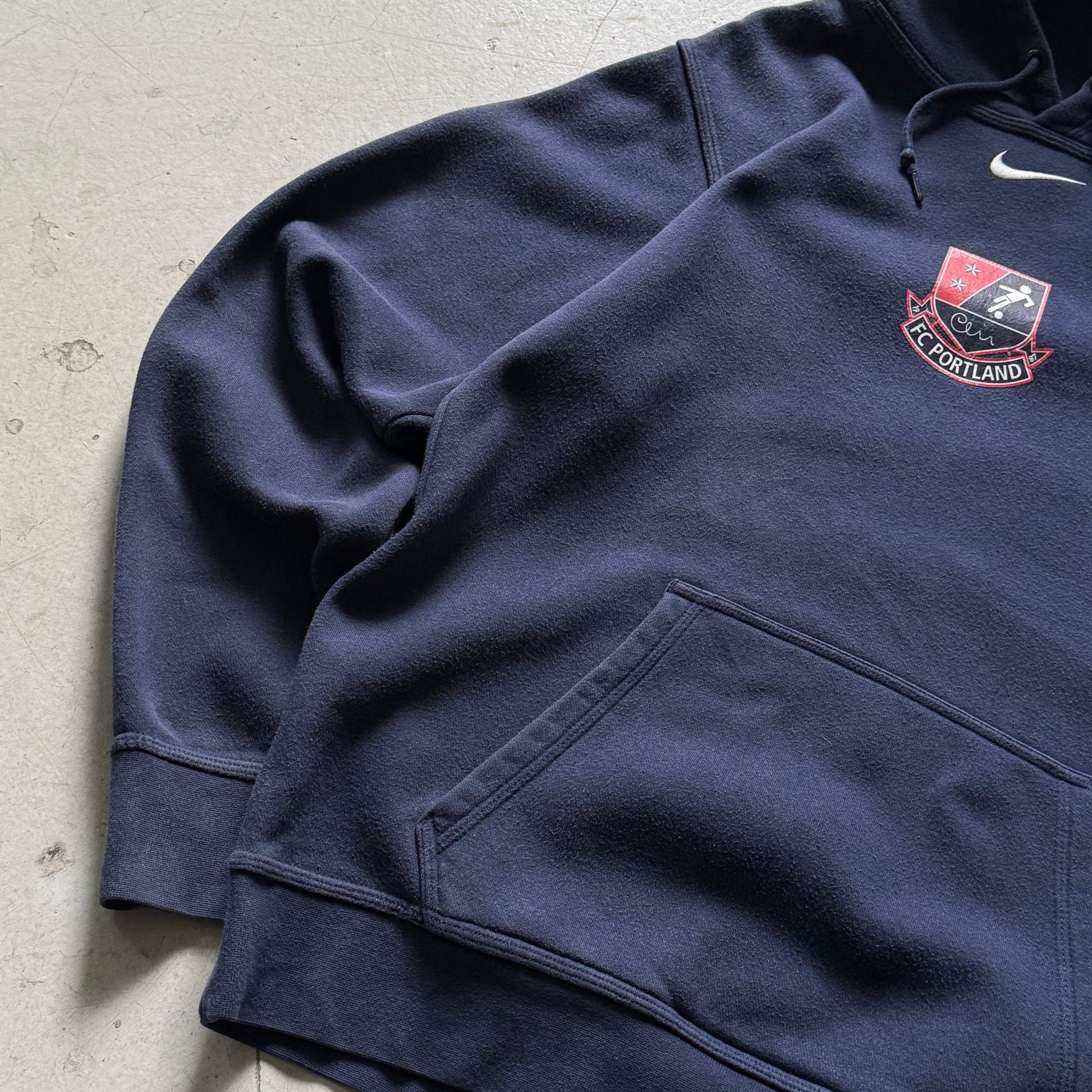 Nike FC Portland Hoodie Navy – Vintage Fodbold Hoodie (S) - Re:Junk Vintage