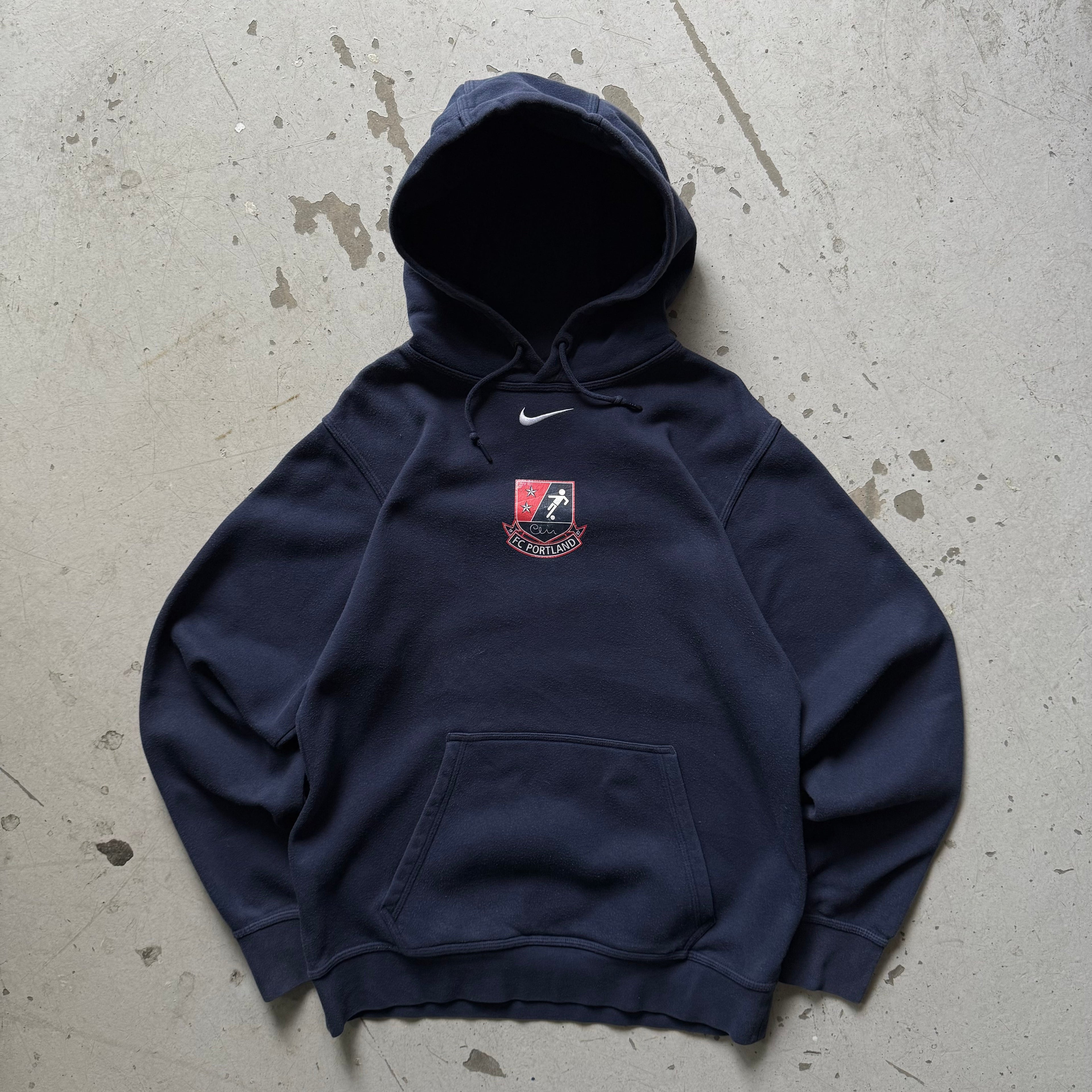 Nike FC Portland Hoodie Navy – Vintage Fodbold Hoodie (S)
