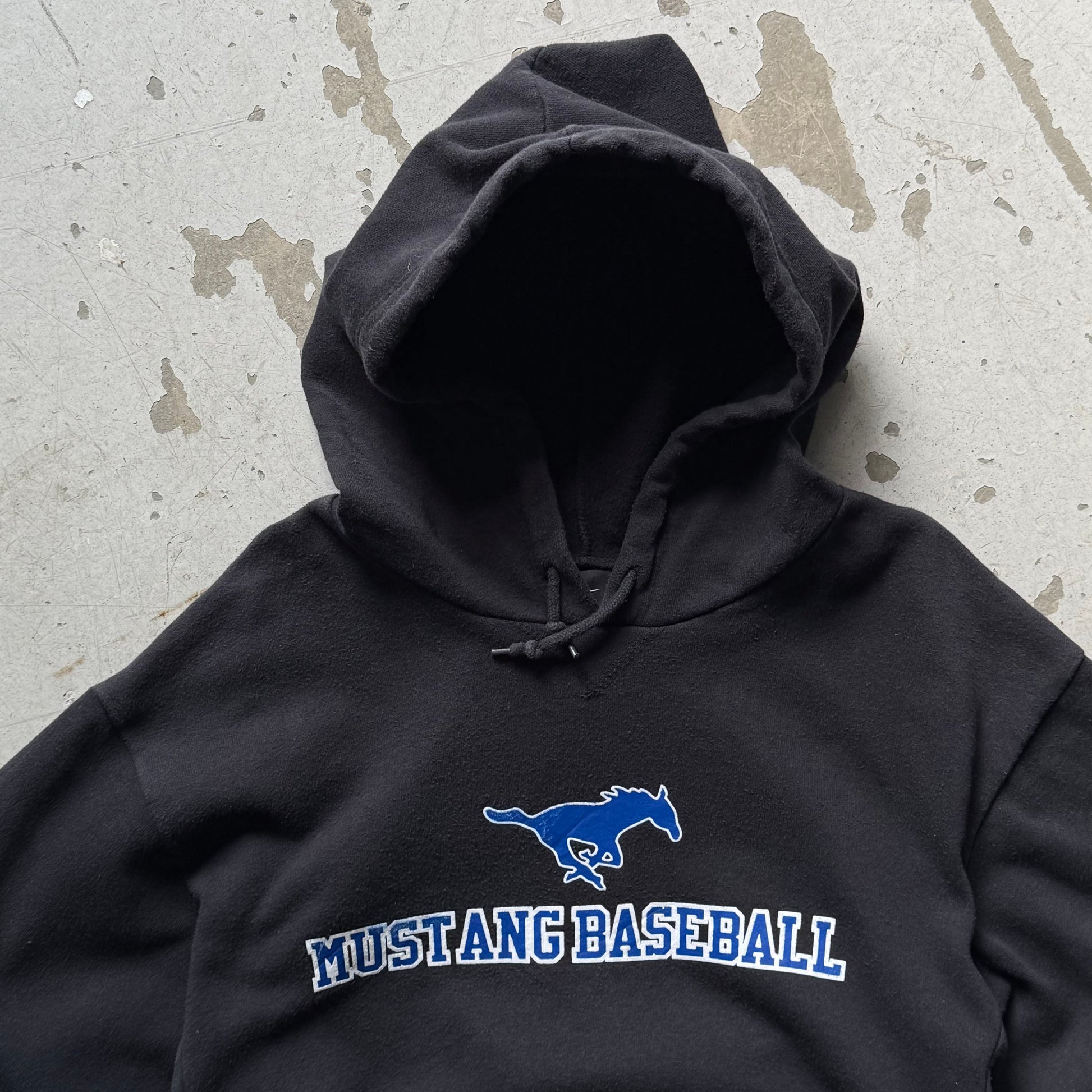 Nike Mustang Baseball hoodie – Vintage sporty hættetrøje (S) - Re:Junk Vintage