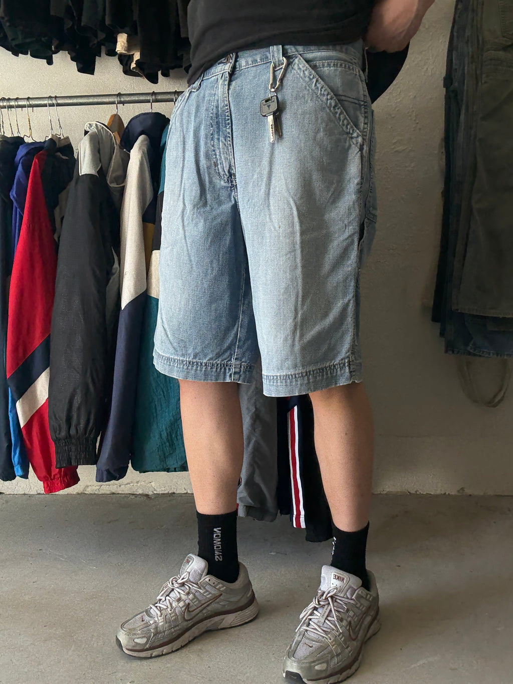 Old Navy carpenter jorts | lyseblå | W33 - Re:Junk Vintage