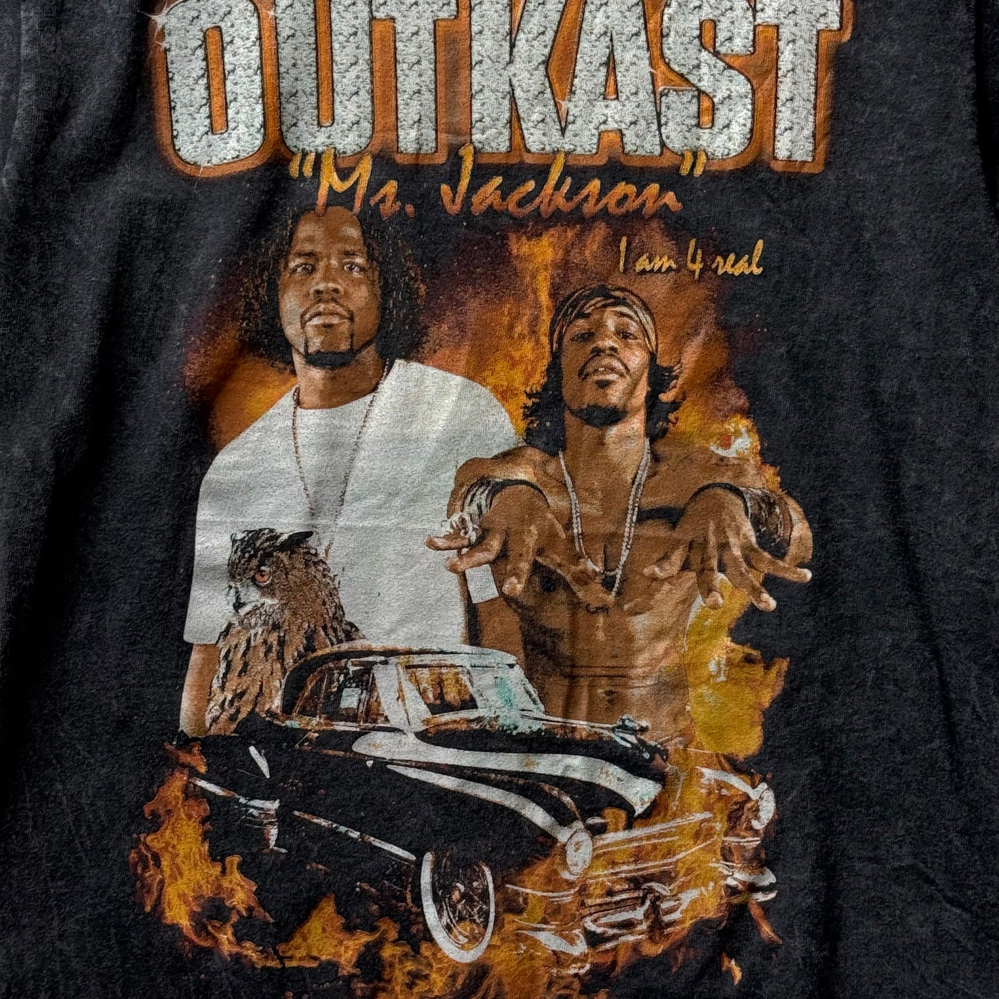 OutKast | graphic t-shirt | grå/sort | S - Re:Junk Vintage