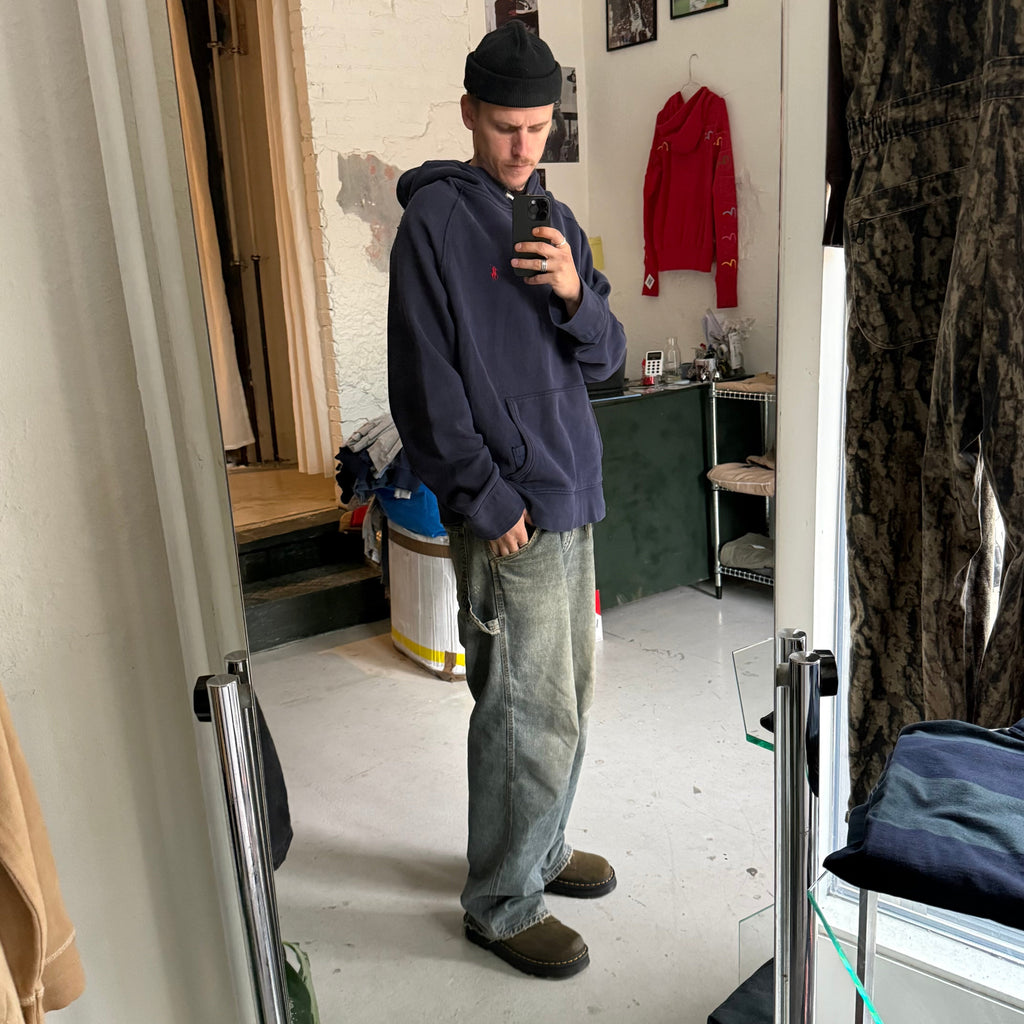 Polo Ralph Lauren Navy Hoodie – Vintage Fit XL - Re:Junk Vintage