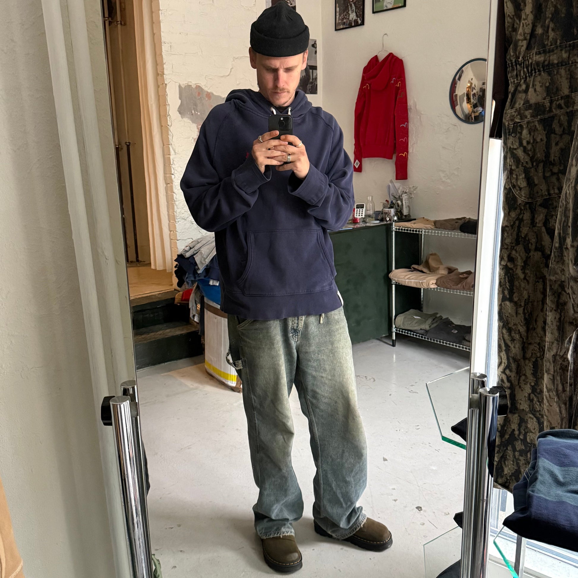 Polo Ralph Lauren Navy Hoodie – Vintage Fit XL - Re:Junk Vintage