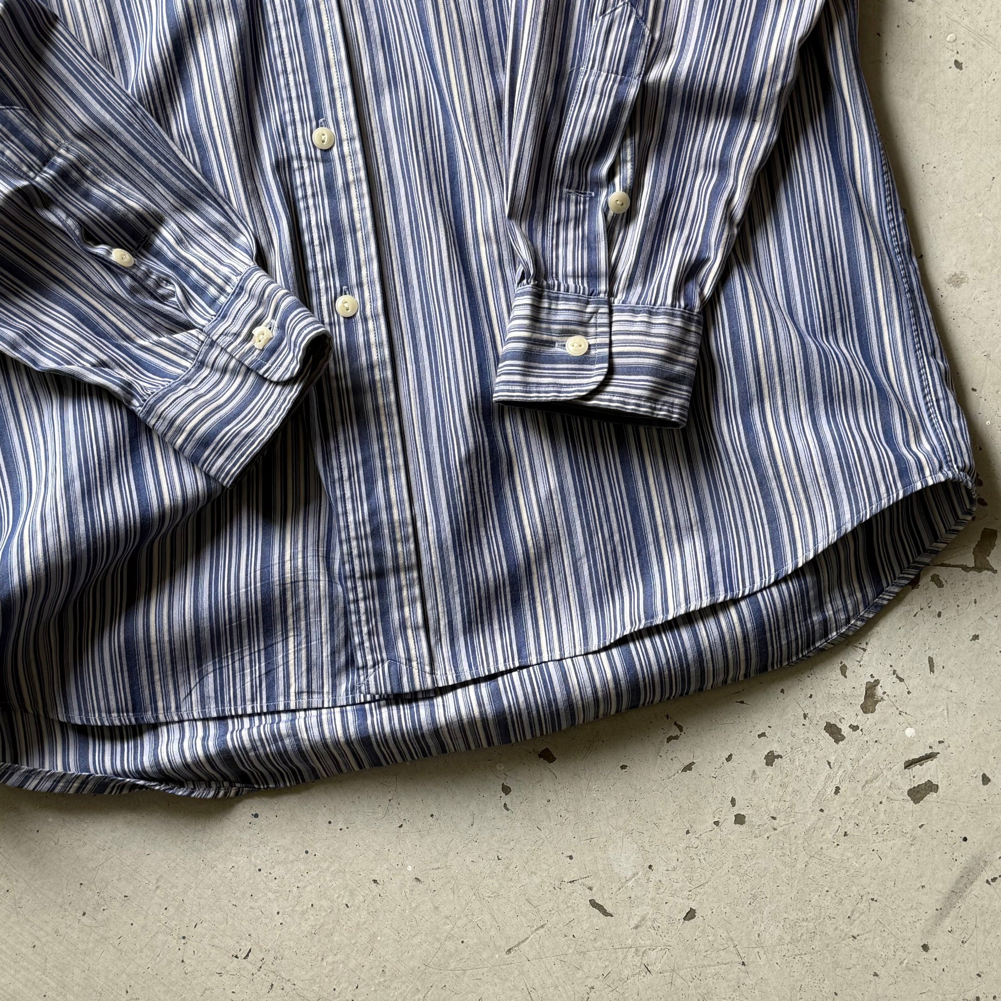 Polo Ralph Lauren | stribet skjorte | blå/hvid | M - Re:Junk Vintage