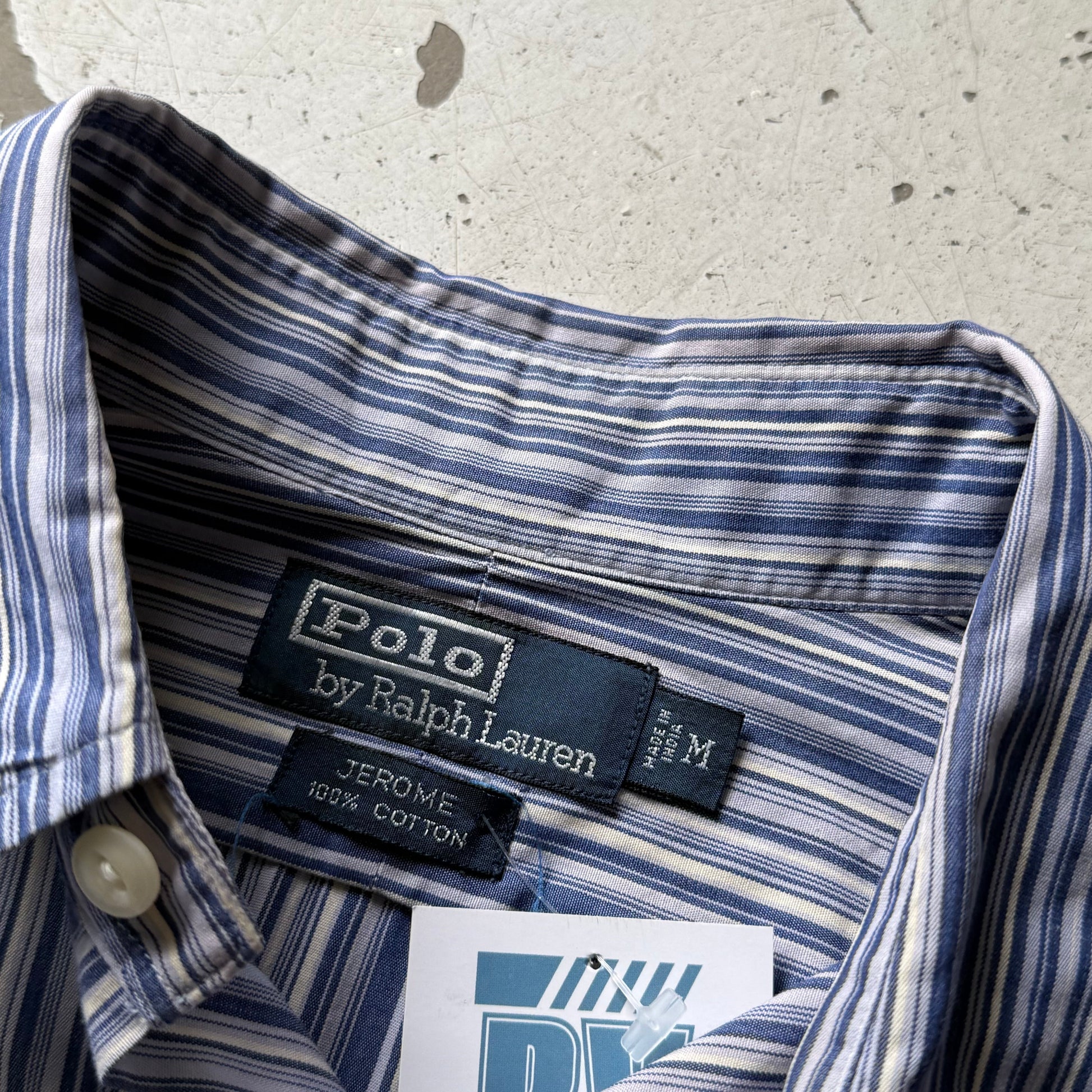 Polo Ralph Lauren | stribet skjorte | blå/hvid | M - Re:Junk Vintage