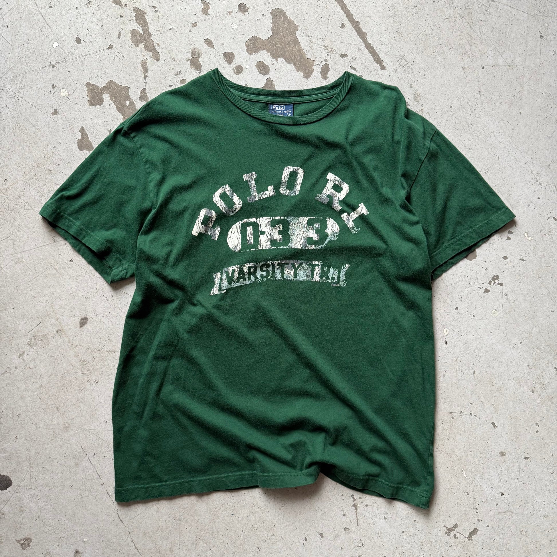 Polo Ralph Lauren T-shirt Vintage Grøn Varsity RL - Medium - Re:Junk Vintage