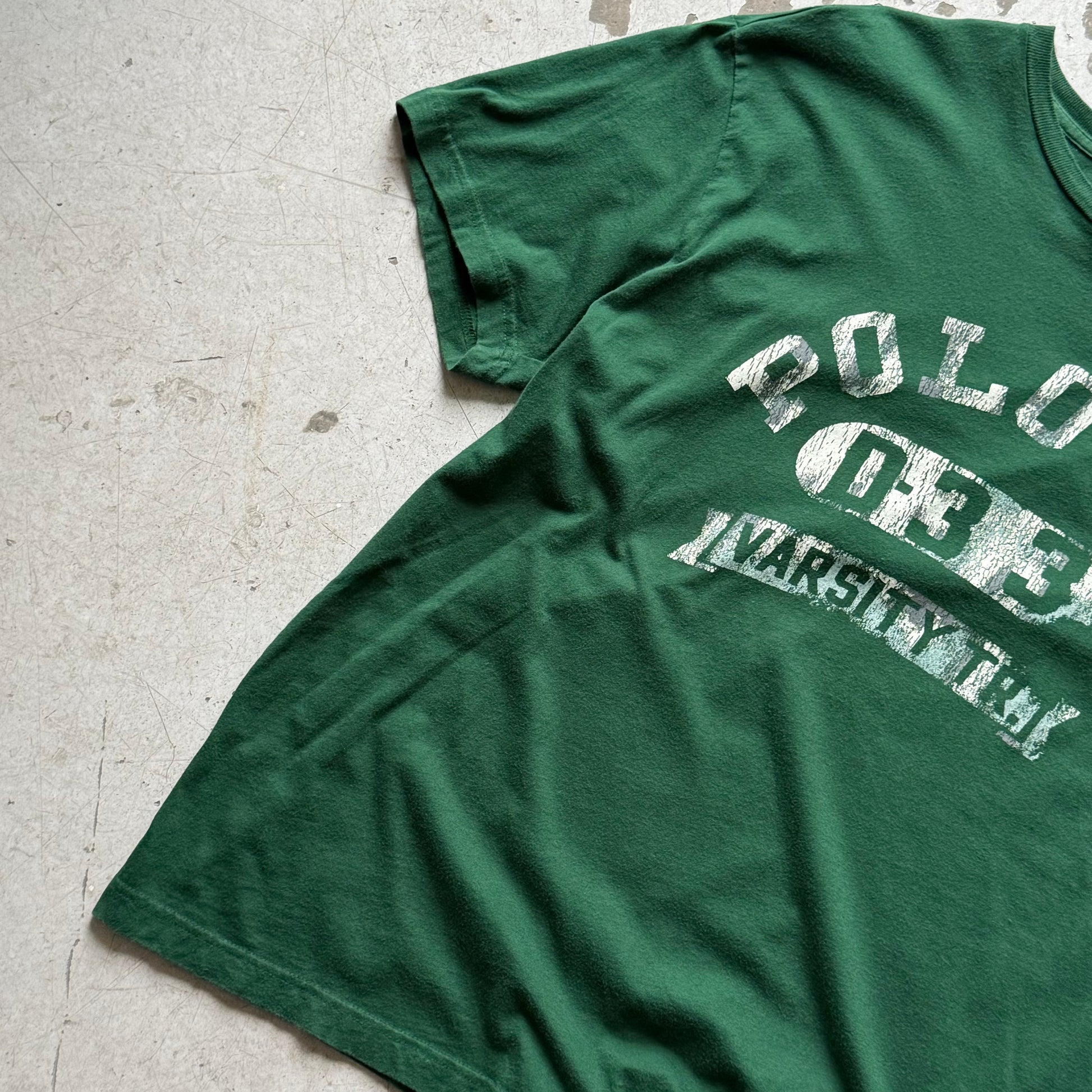 Polo Ralph Lauren T-shirt Vintage Grøn Varsity RL - Medium - Re:Junk Vintage